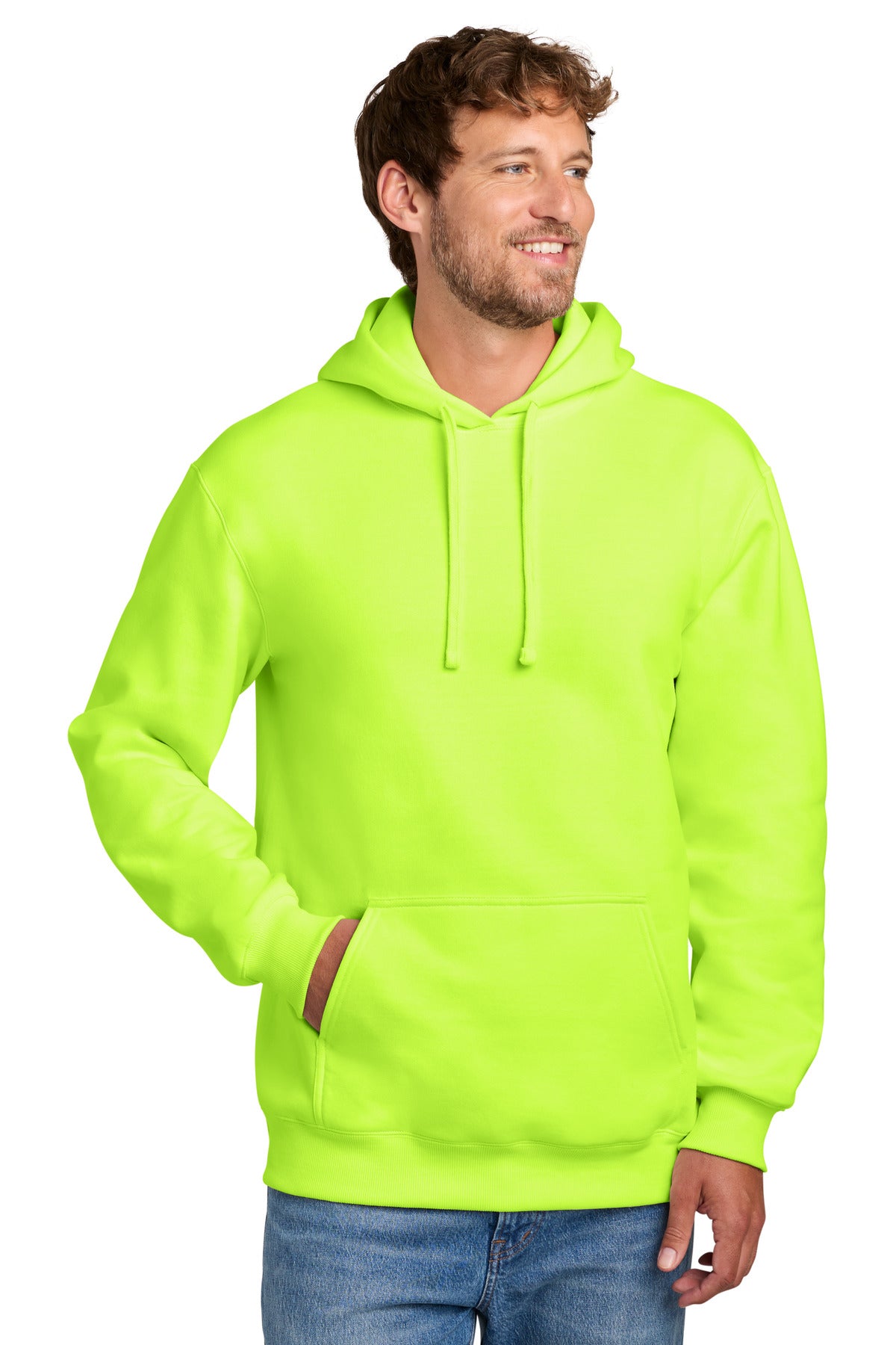 Port & Co PC107H Foundation Fleece Pullover Hooded Sweatshirt