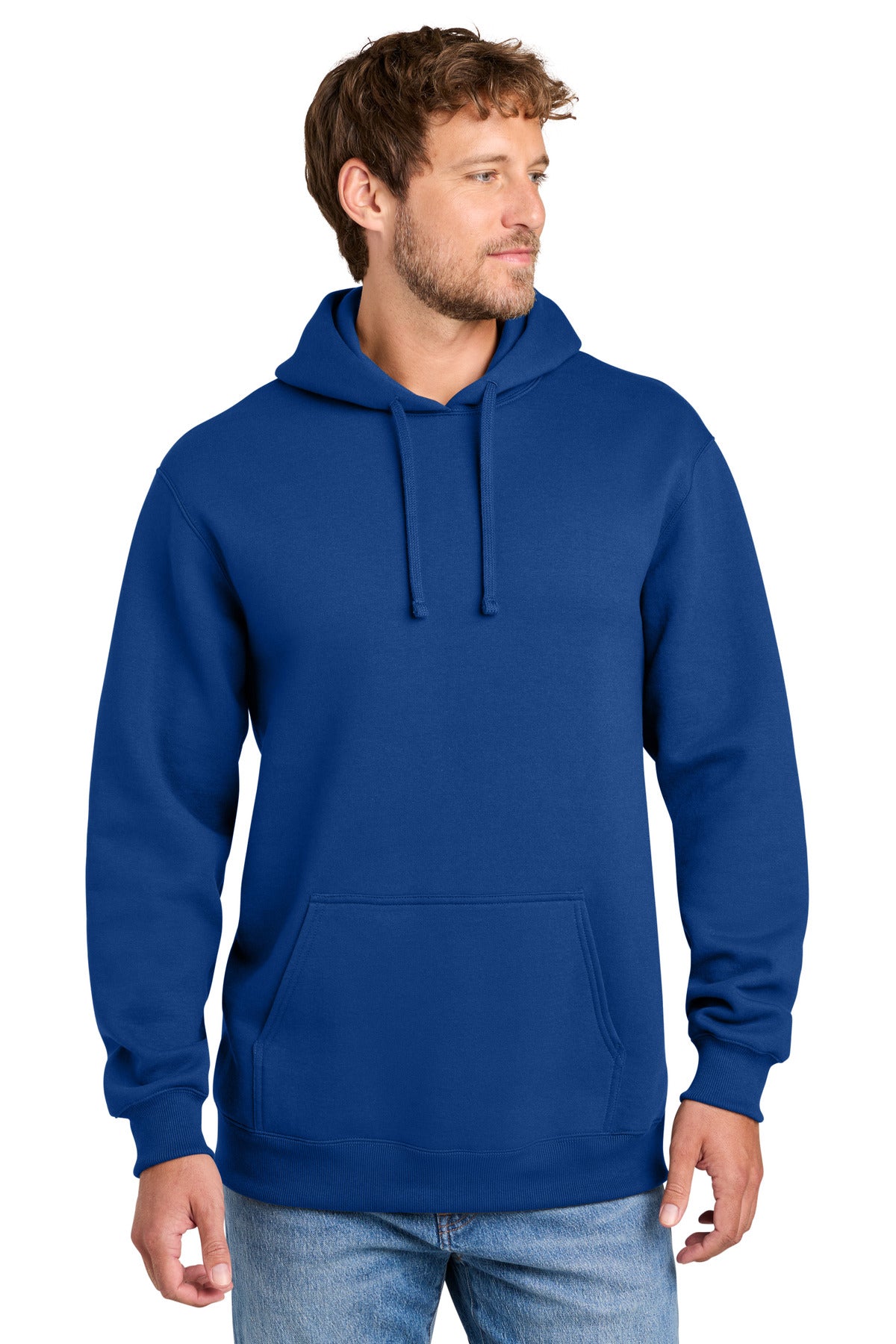 Port & Co PC107H Foundation Fleece Pullover Hooded Sweatshirt