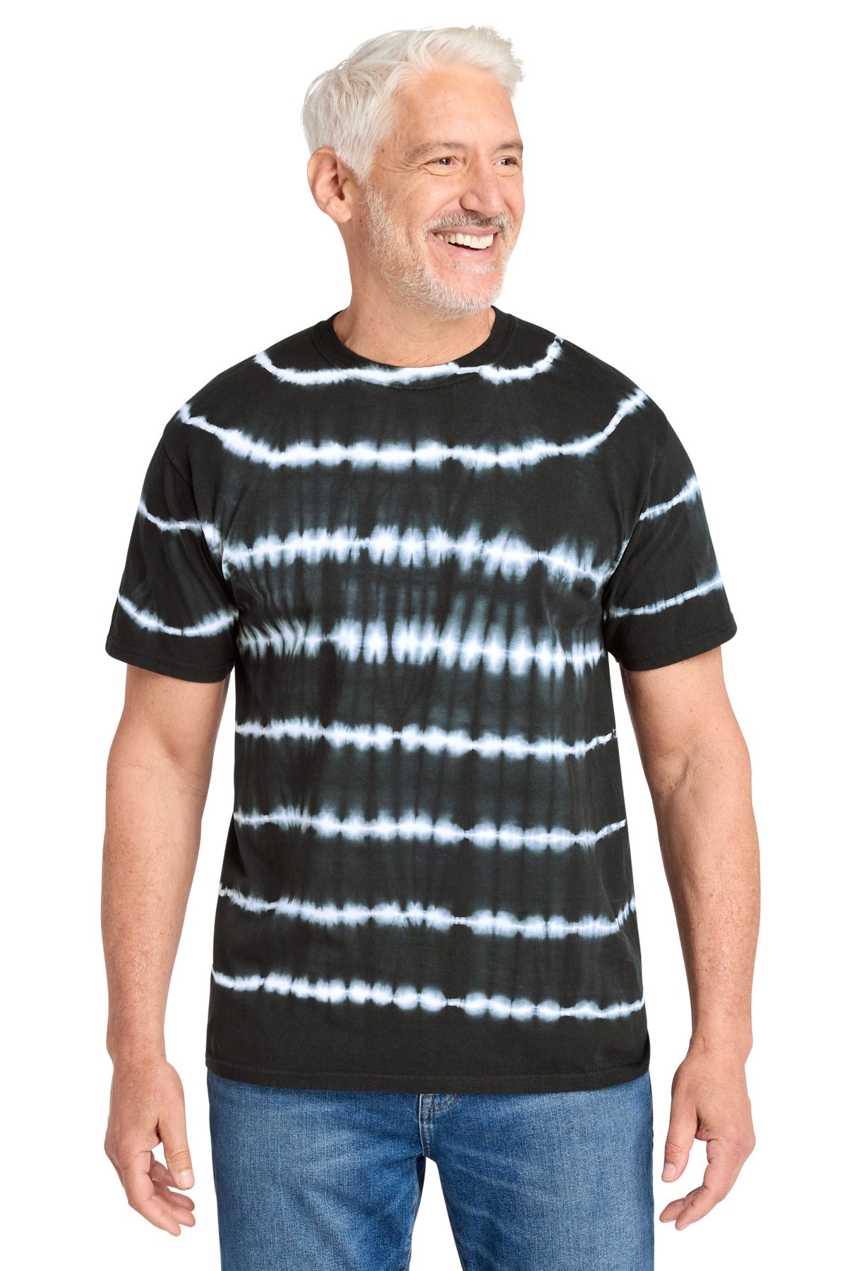 Port & Company PC142 Allover Stripe Tie-Dye Tee | Port & Co PC142
