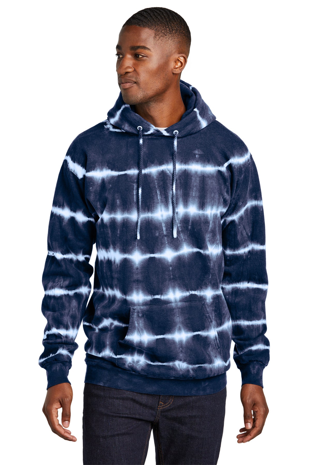 Port & Co ™ Allover Stripe Tie-Dye Fleece PC143 - Port & Co PC143