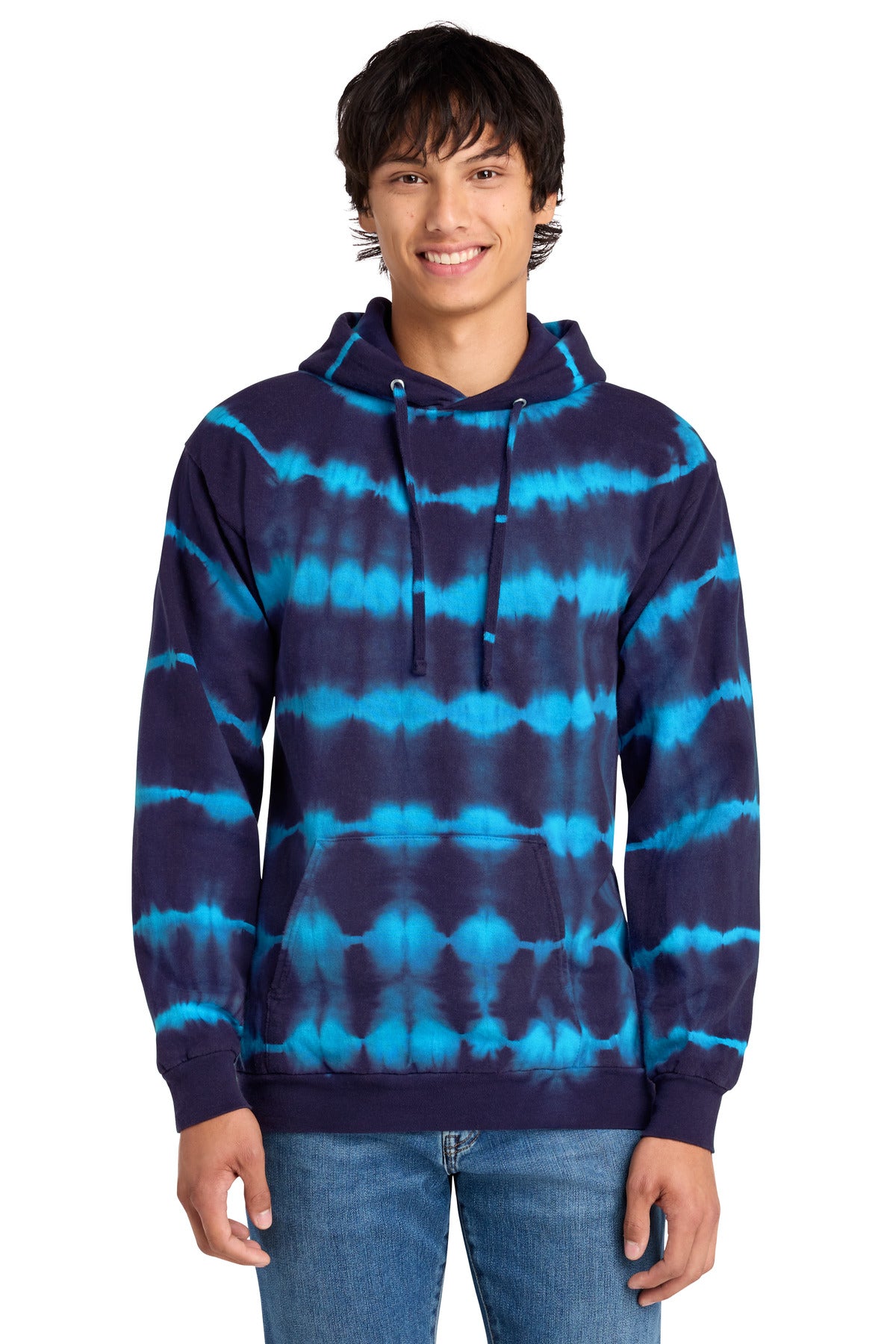 Port & Company PC143 Allover Stripe Tie-Dye Fleece | Port & Co PC143