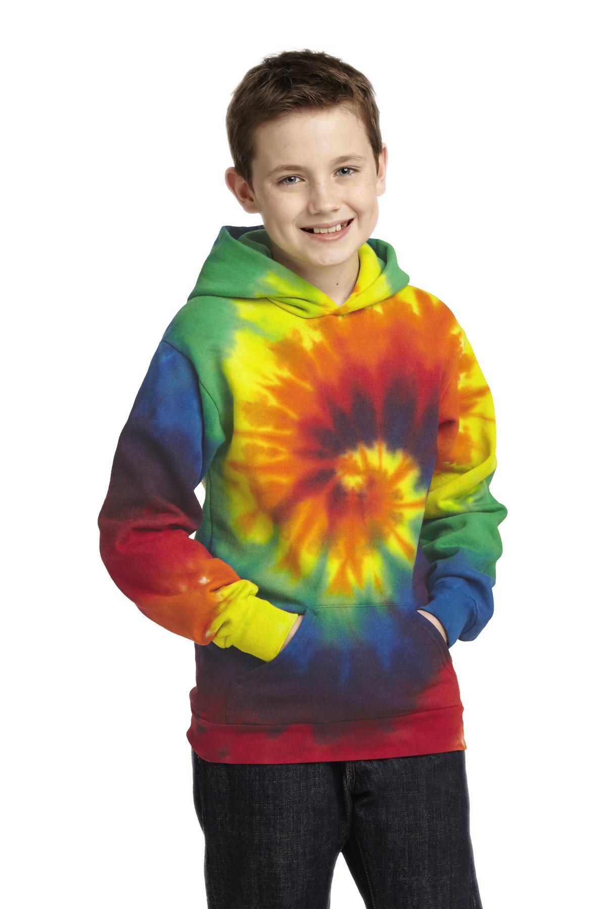 Port & Co ™ Youth Tie-Dye Pullover Hooded Sweatshirt. PC146Y - Port & Company PC146Y