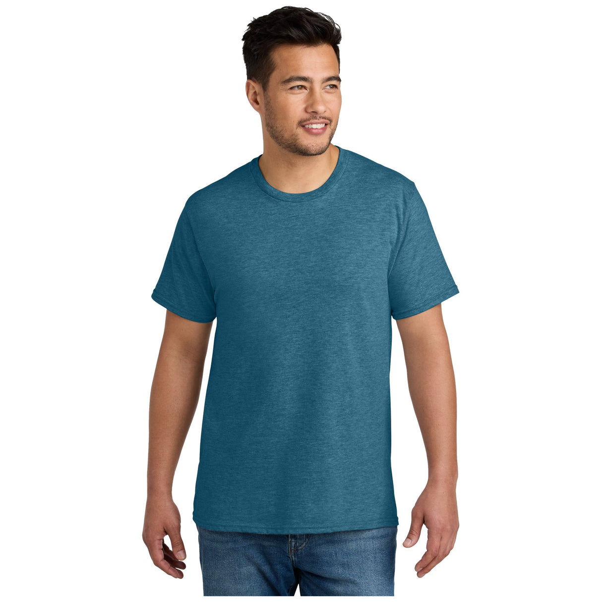 Port & Company® CVC Tee PC340 - Mountain Blue Heather T-Shirts Port & Company Mountain Blue Heather Small