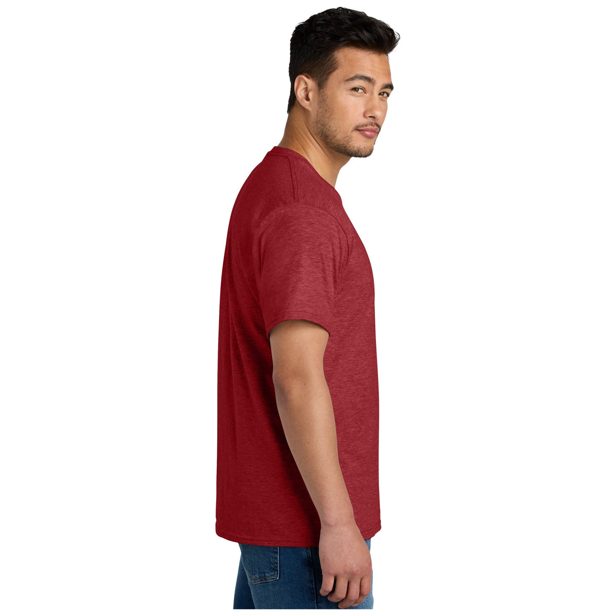 Port & Company® CVC Tee PC340 - Team Cardinal Heather T-Shirts Port & Company