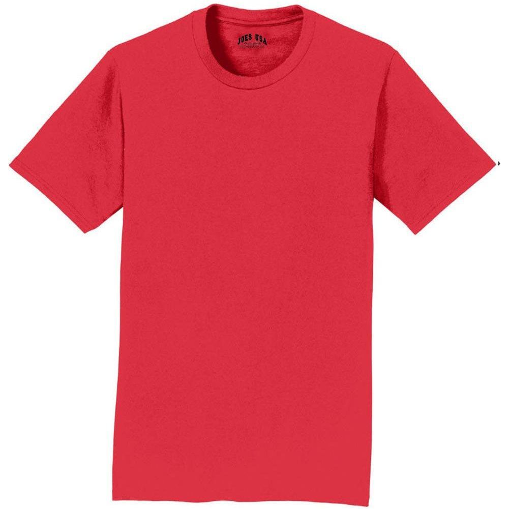 Soft Cotton Lightweight T-Shirt for Men by Joe's USA in Sizes S-6XL (Copy) T-Shirts Joe's USA Athletic Red