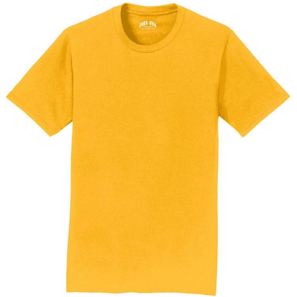 Soft Cotton Lightweight T-Shirt for Men by Joe's USA - BrightGold T-Shirts Joe's USA Bright Gold S