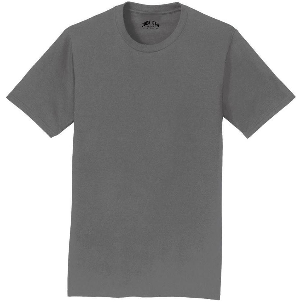 Soft Cotton Lightweight T-Shirt for Men by Joe's USA - Charcoal T-Shirts Joe's USA Charcoal S