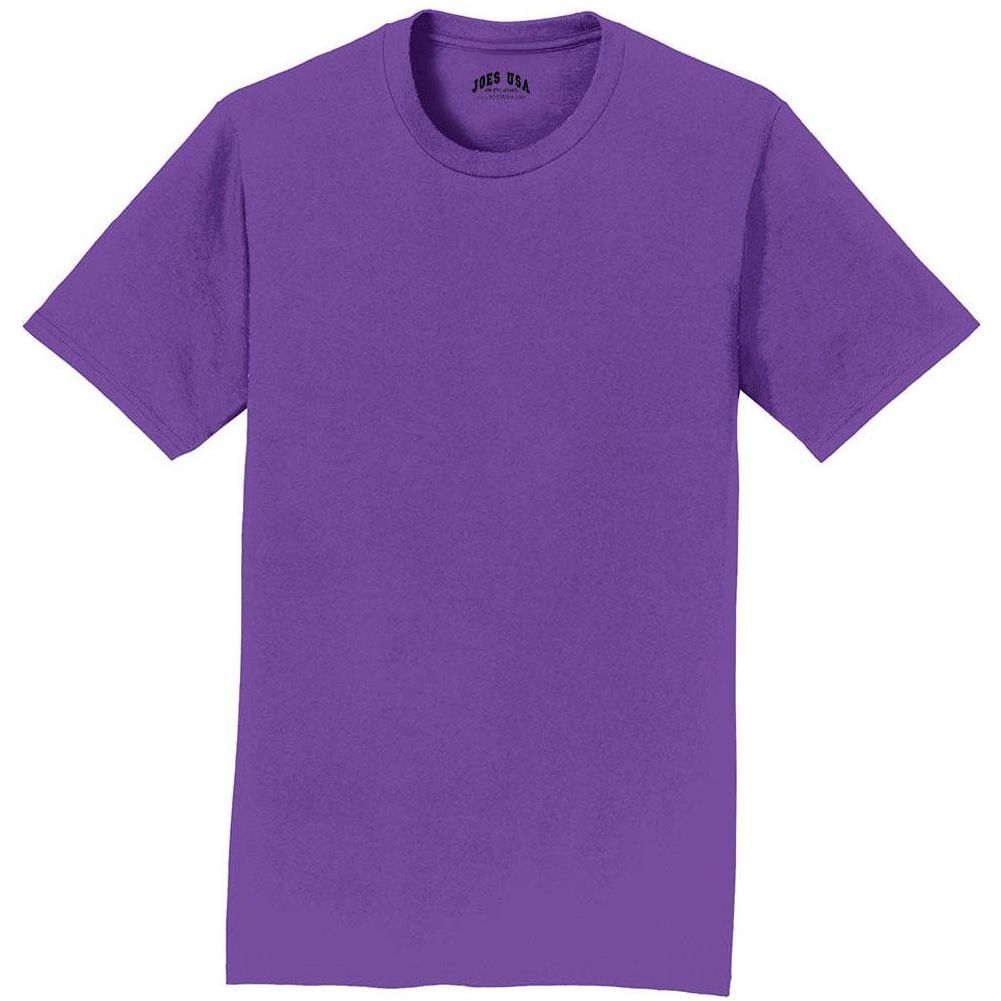 Soft Cotton Lightweight T-Shirt for Men by Joe's USA in Sizes S-6XL (Copy) T-Shirts Joe's USA True Purple