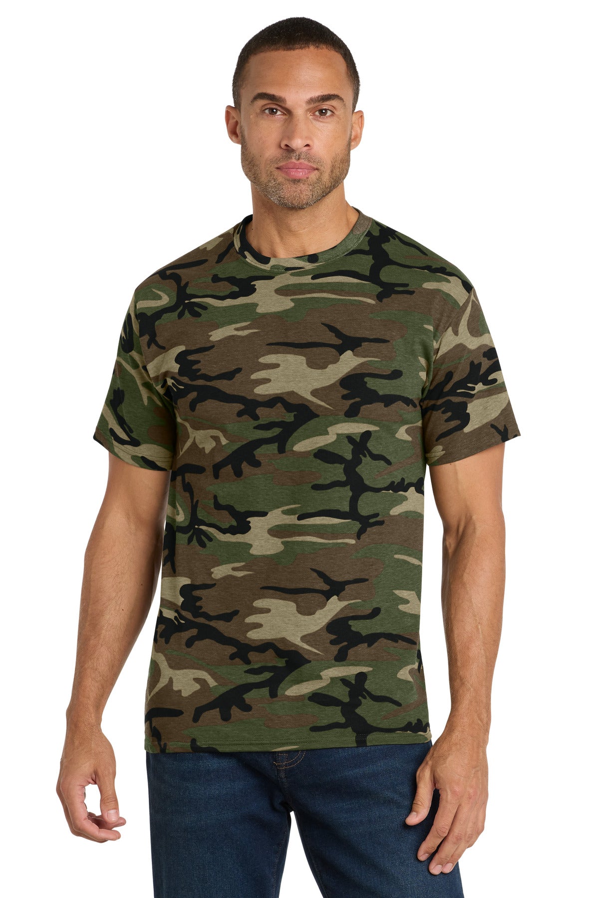 Port & Company PC54C Core Cotton Camo Tee | Port & Co PC54C