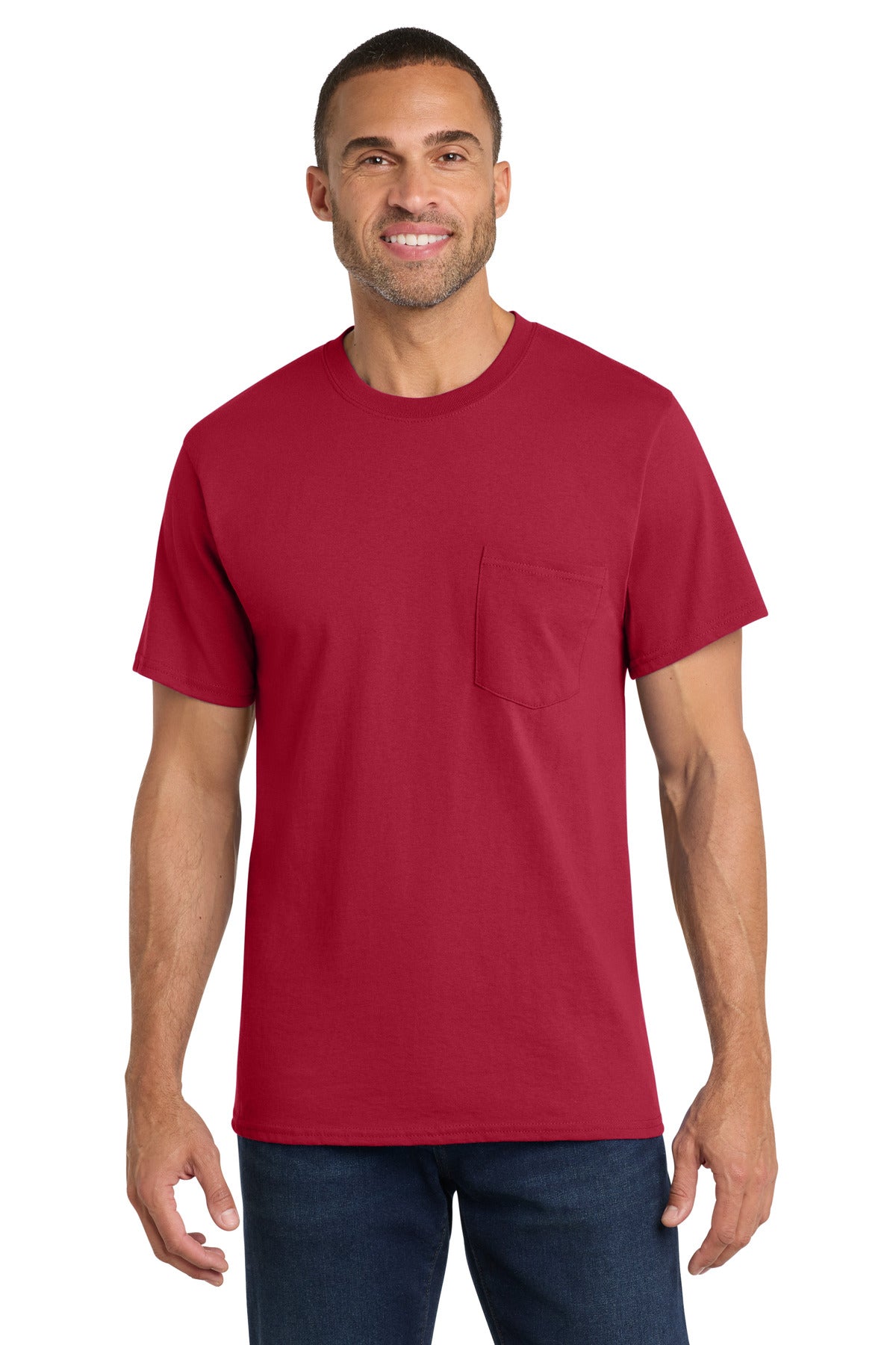 Port & Co ™ Core Cotton Pocket Tee. PC54P - Port & Company PC54P