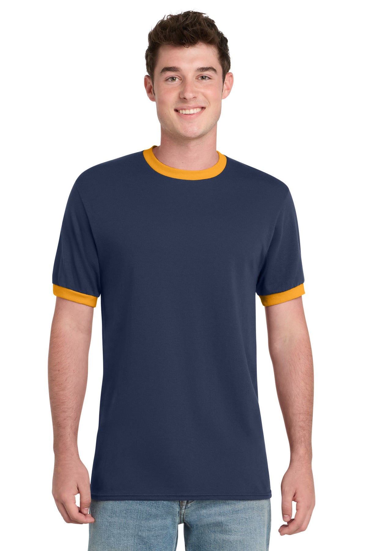 Port & Company PC54R Core Cotton Ringer Tee | Port & Co PC54R
