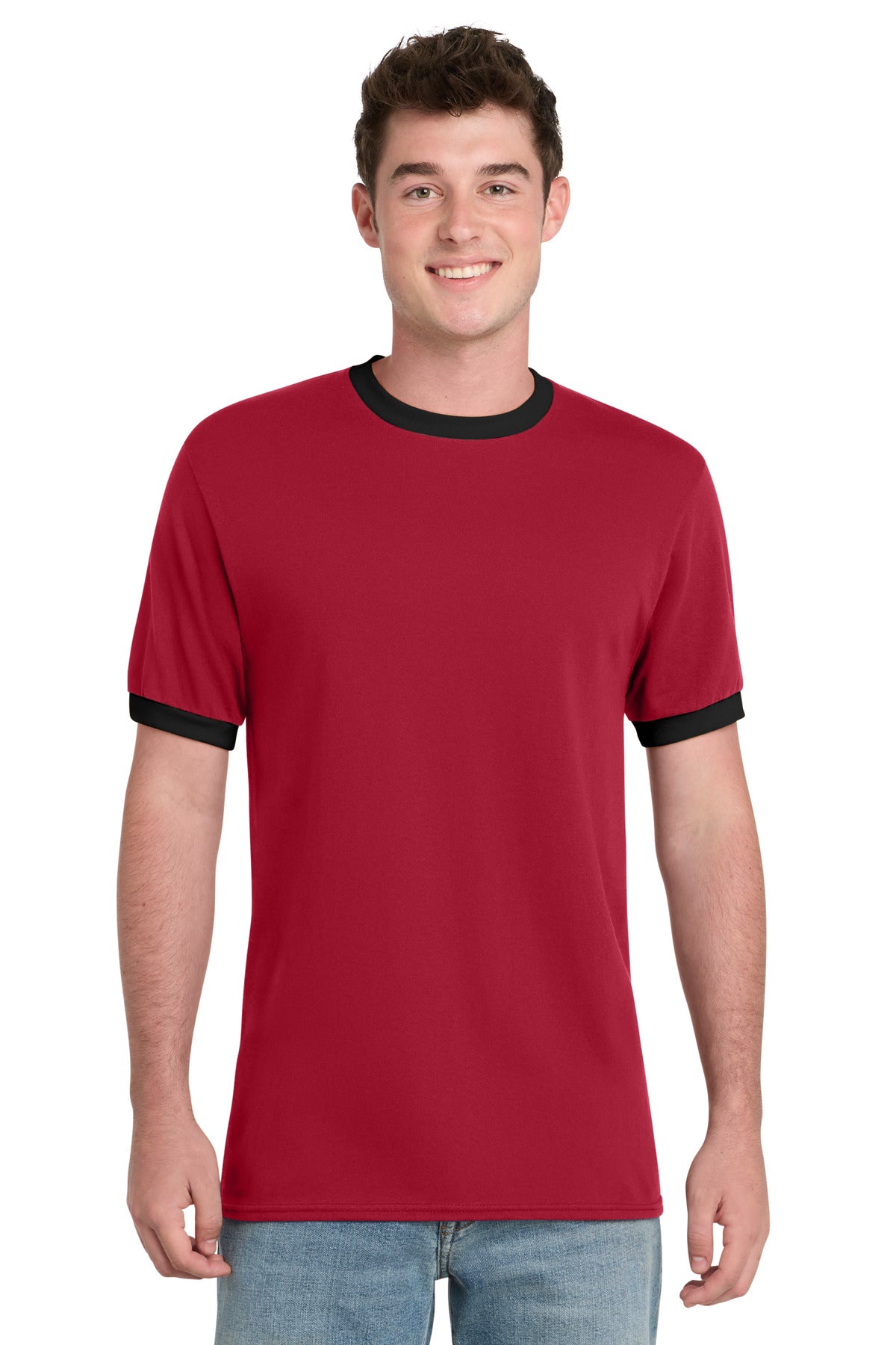 Port & Company PC54R Core Cotton Ringer Tee | Port & Co PC54R