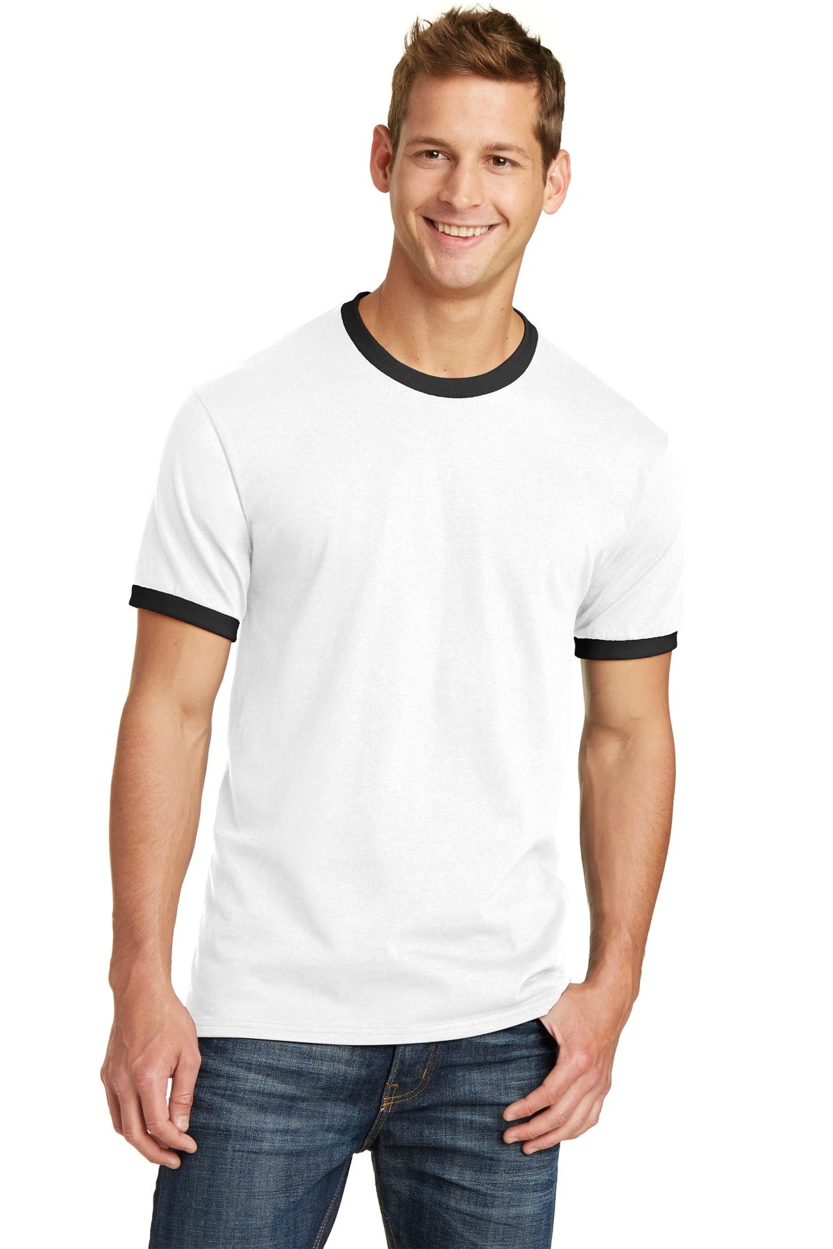 Port & Co ™ Core Cotton Ringer Tee. PC54R - Port & Company PC54R