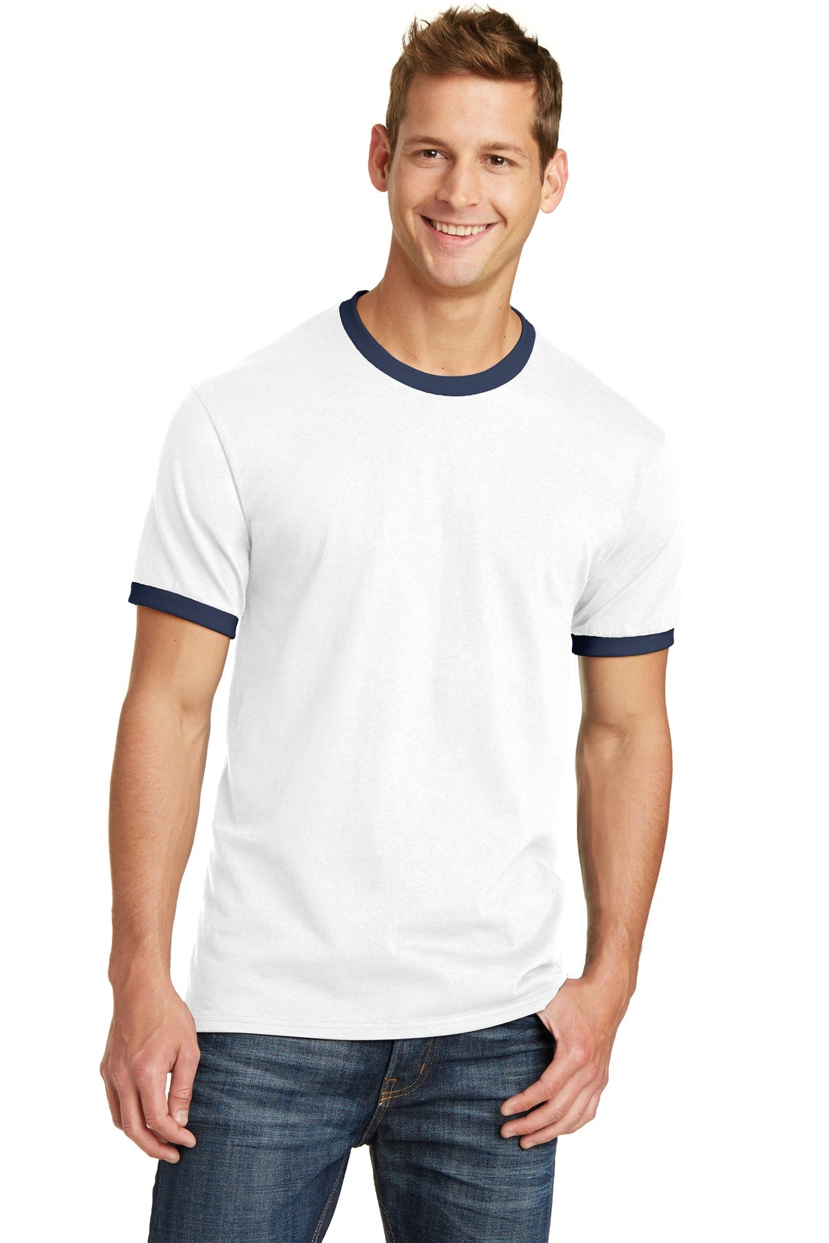Port & Co ™ Core Cotton Ringer Tee. PC54R - Port & Company PC54R