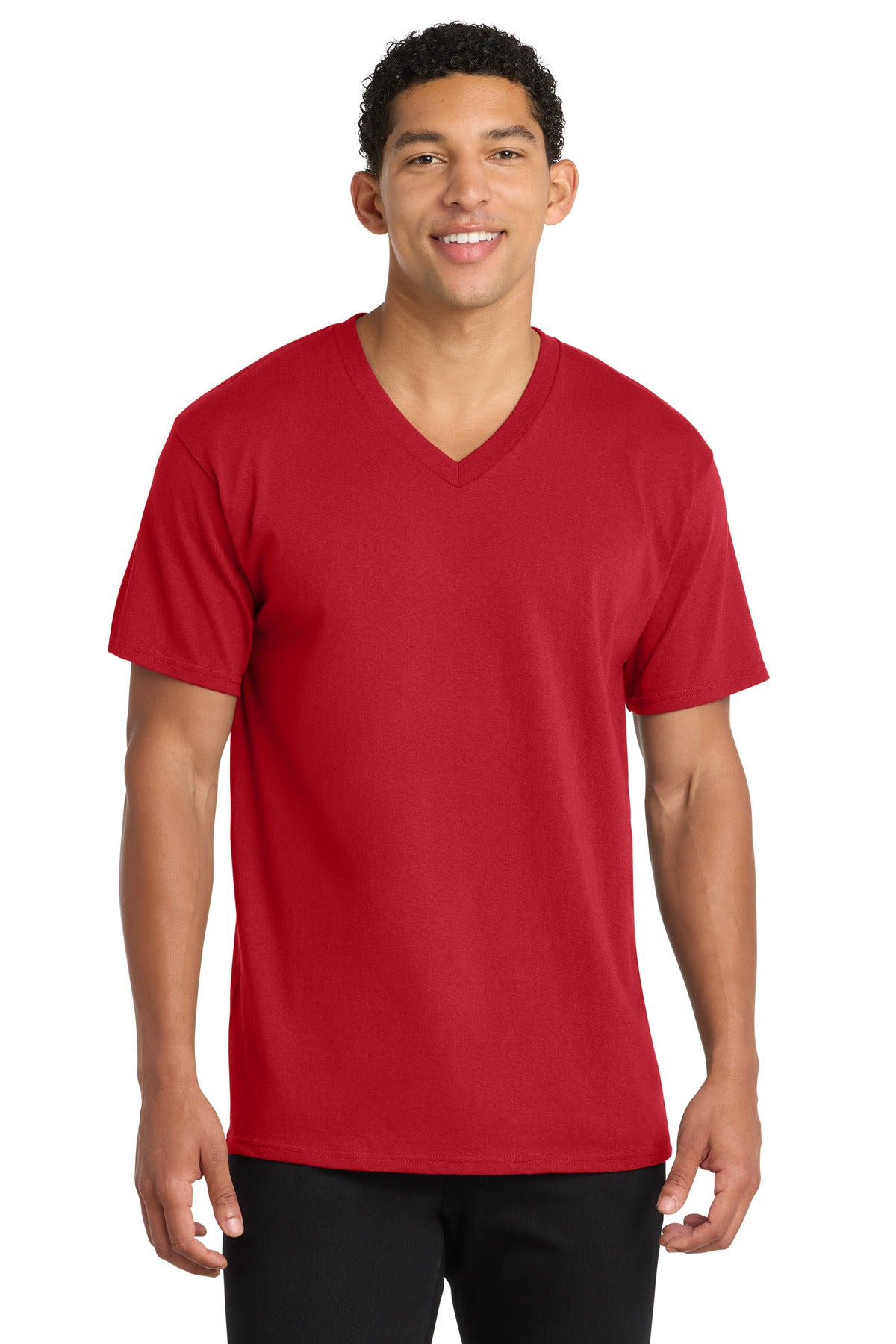 Port & Company PC54V Core Cotton V-Neck Tee | Port & Co PC54V