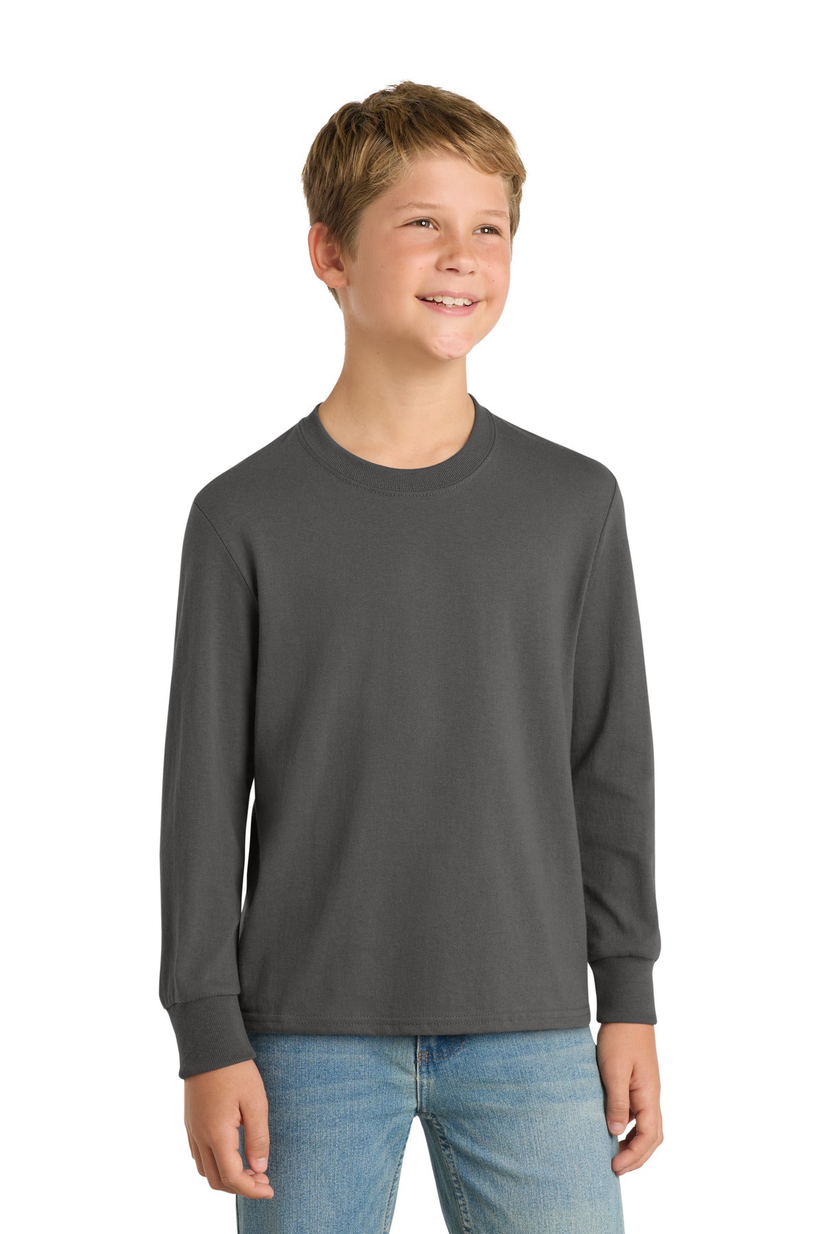 Port & Co ™ Youth Long Sleeve Core Cotton Tee. PC54YLS - Port & Company PC54YLS