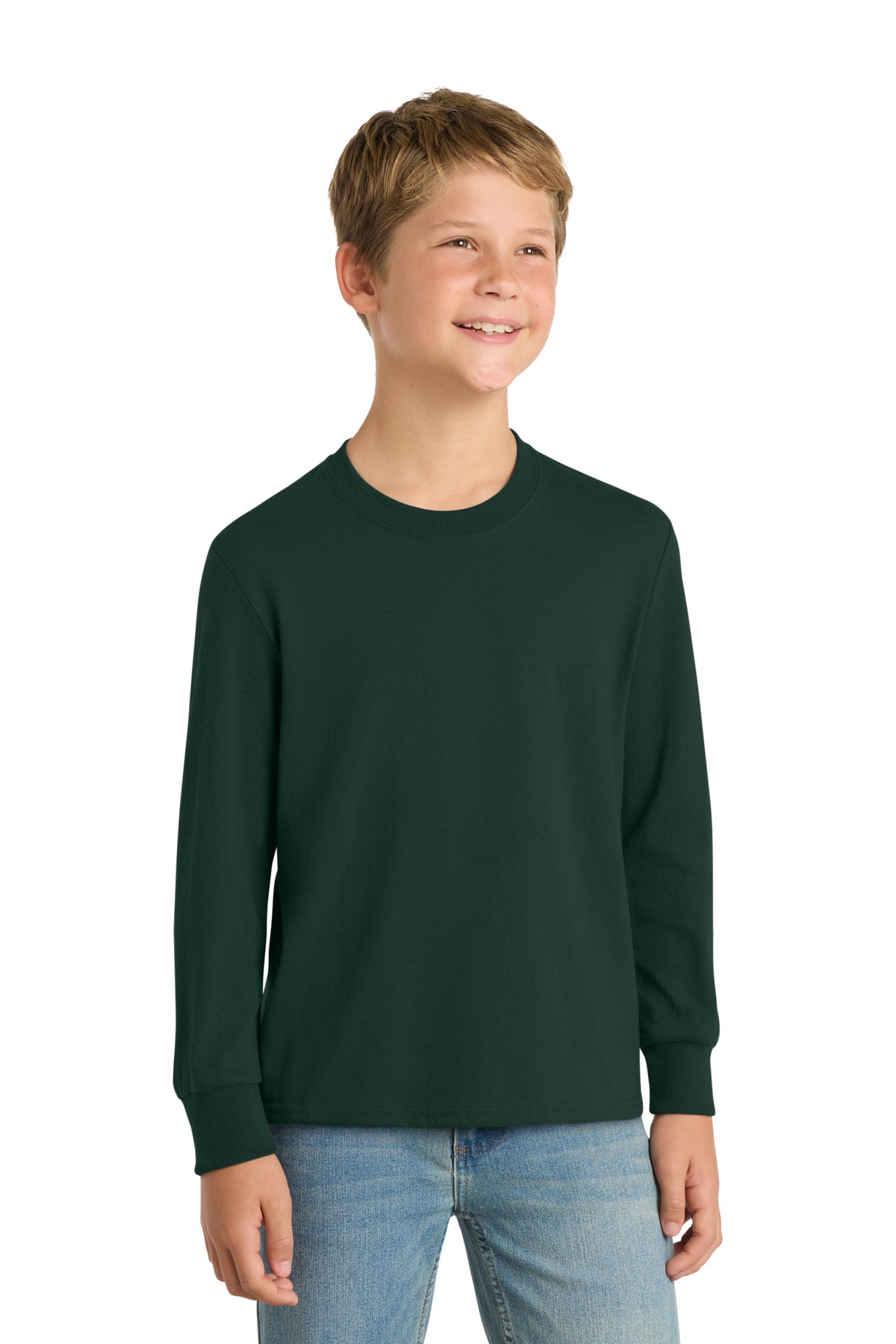 Port & Co ™ Youth Long Sleeve Core Cotton Tee. PC54YLS - Port & Company PC54YLS