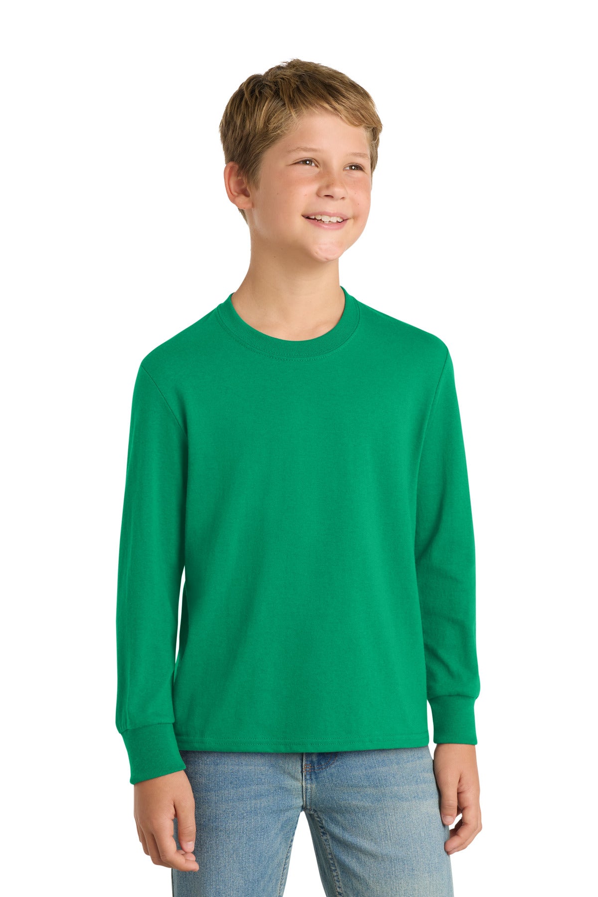 Port & Company PC54YLS Youth Long Sleeve Core Cotton Tee Wholesale Youth Long Sleeve Tees | Port & Co PC54YLS