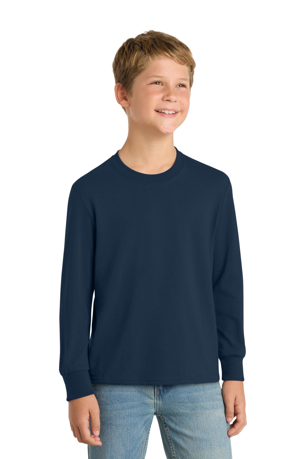 Port & Co ™ Youth Long Sleeve Core Cotton Tee. PC54YLS - Port & Co PC54YLS