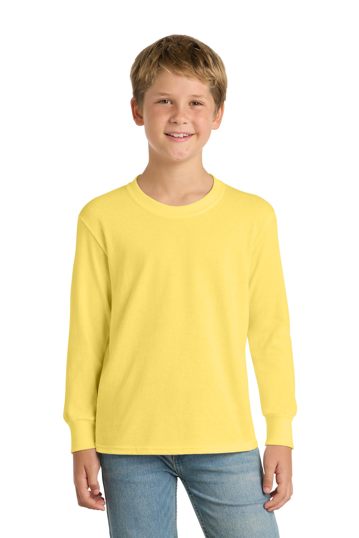 Port & Co ™ Youth Long Sleeve Core Cotton Tee. PC54YLS - Port & Company PC54YLS