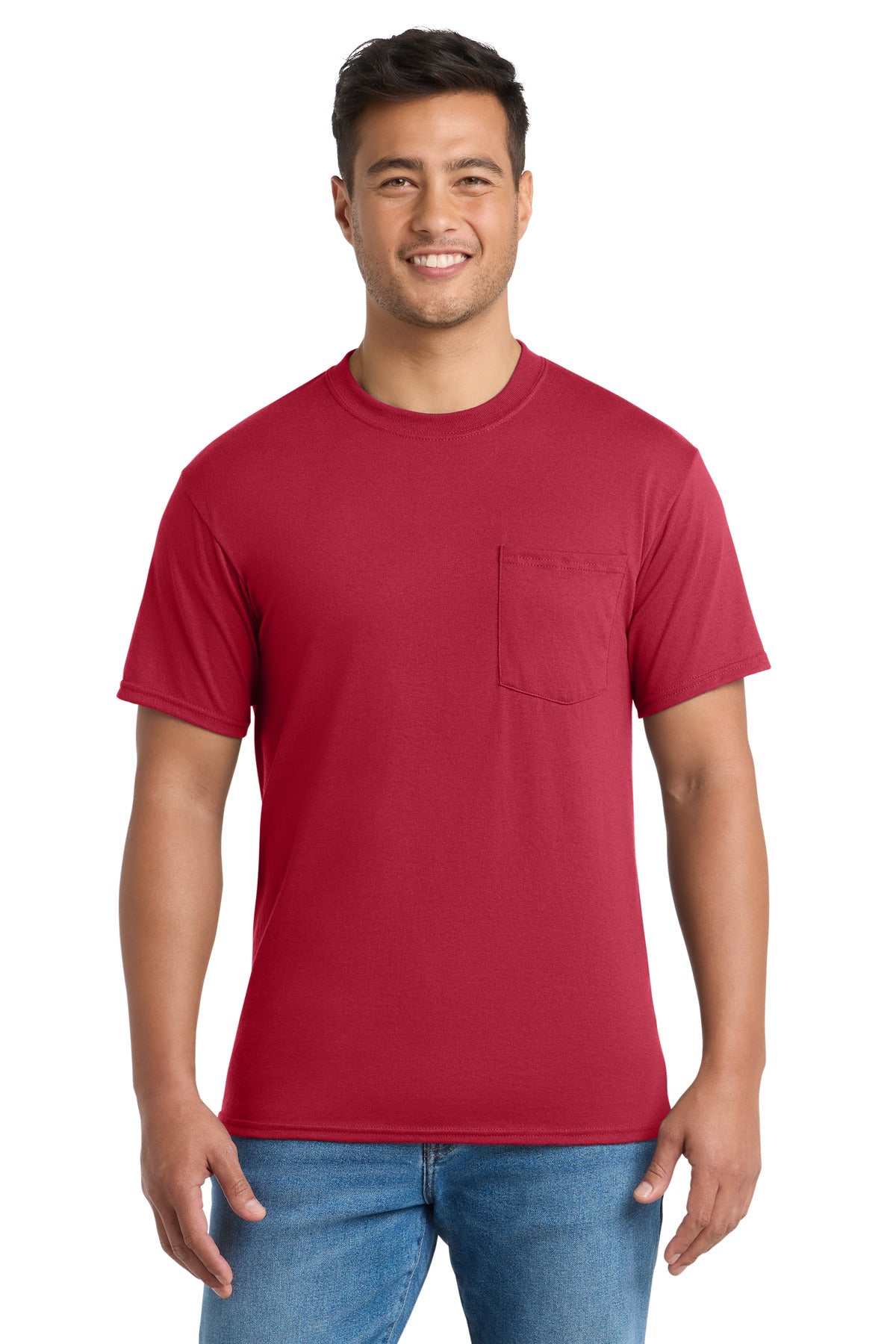 Port & Co â„¢ Tall Core Blend Pocket Tee. PC55PT - Port & Company PC55PT