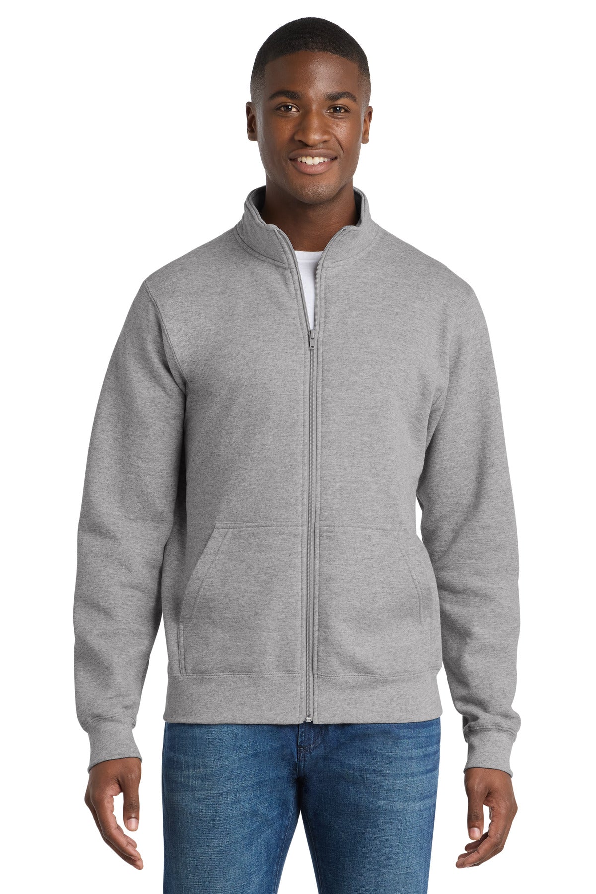 Port & Company PC78FZ Core Fleece Cadet Full-Zip Sweatshirt | Port & Co PC78FZ