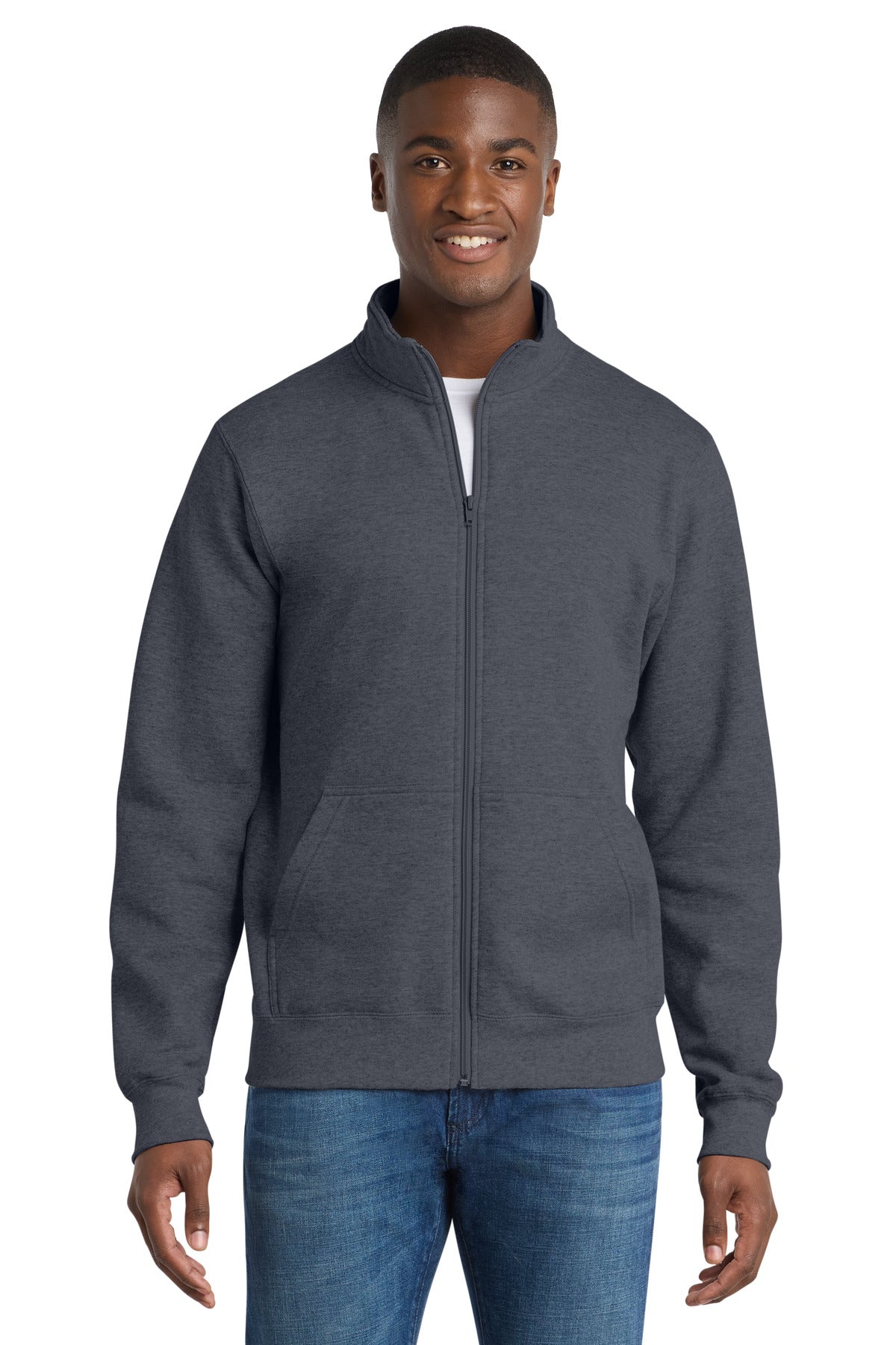 Port & Company PC78FZ Core Fleece Cadet Full-Zip Sweatshirt | Port & Co PC78FZ