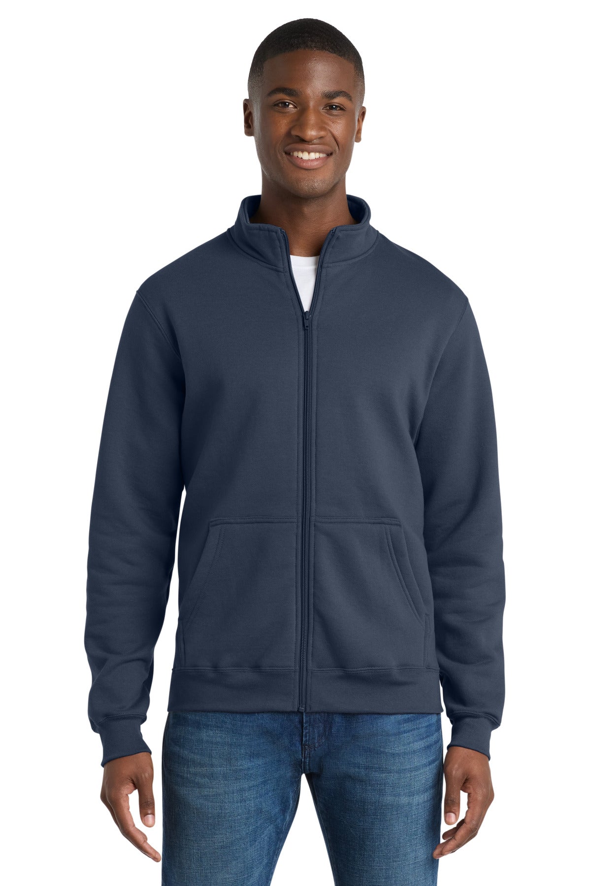 Port & Company PC78FZ Core Fleece Cadet Full-Zip Sweatshirt | Port & Co PC78FZ