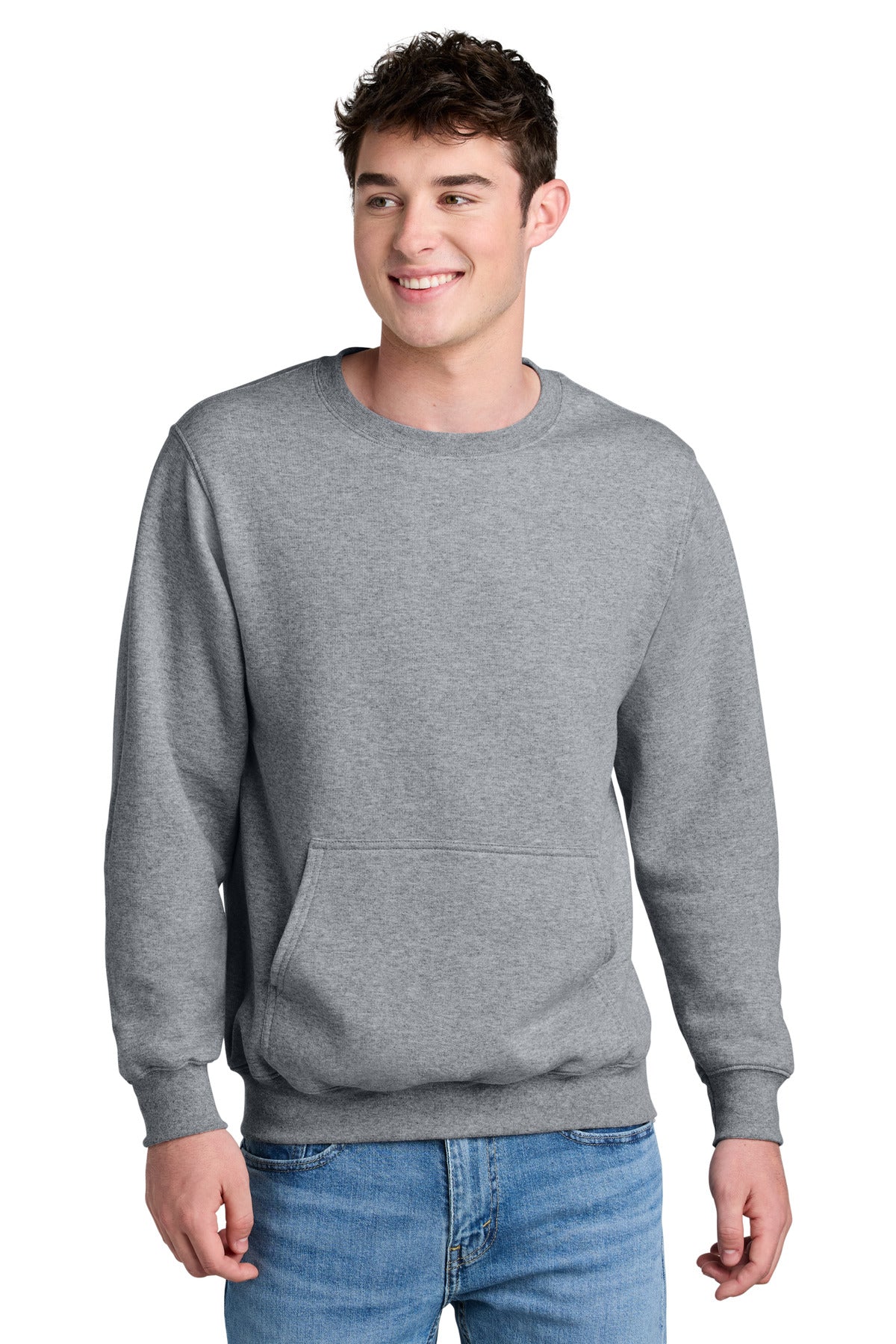 Port & Company PC78PKT Core Fleece Crewneck Pocket Sweatshirt | Port & Co PC78PKT