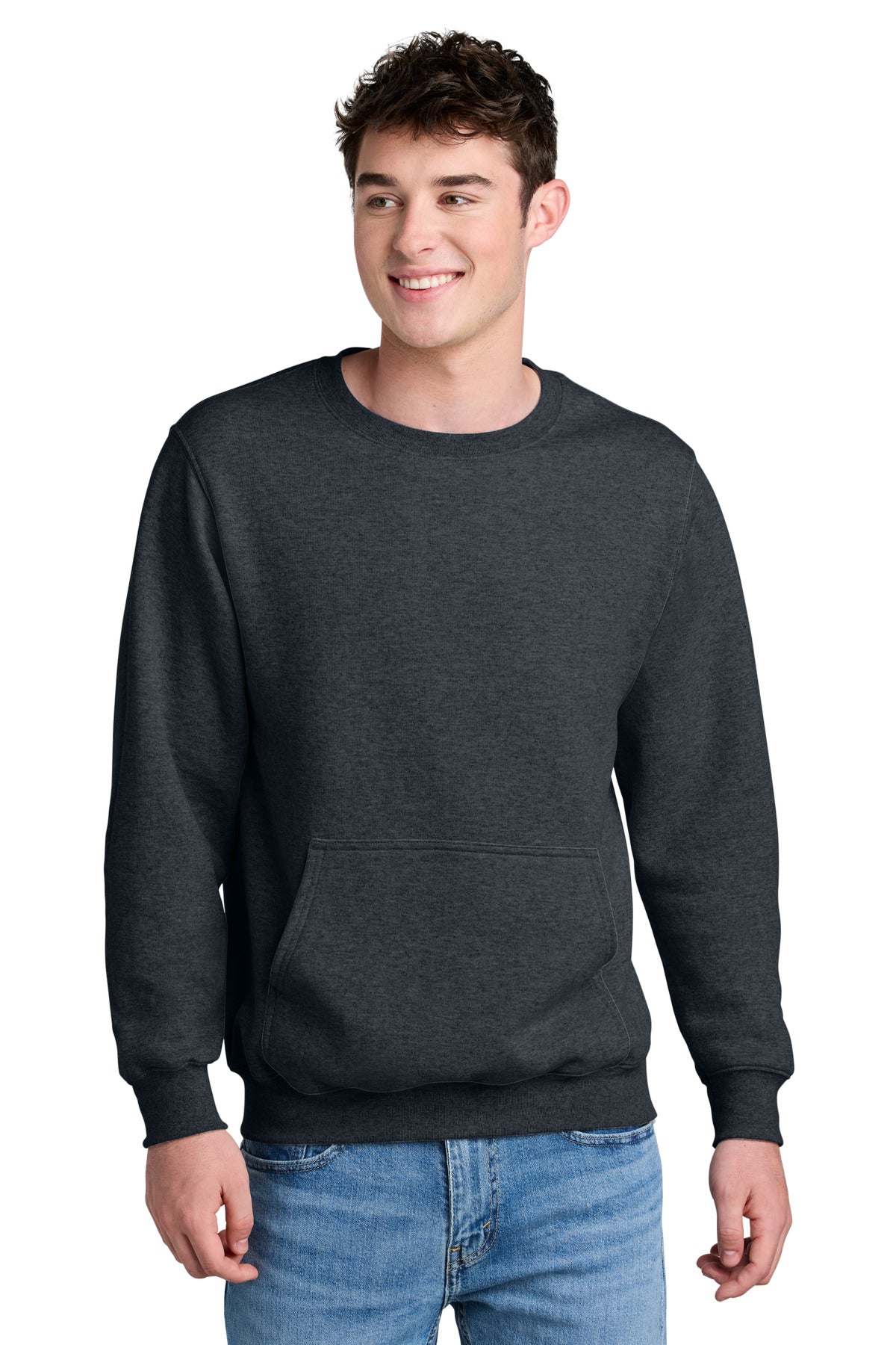 Port & Company PC78PKT Core Fleece Crewneck Pocket Sweatshirt | Port & Co PC78PKT