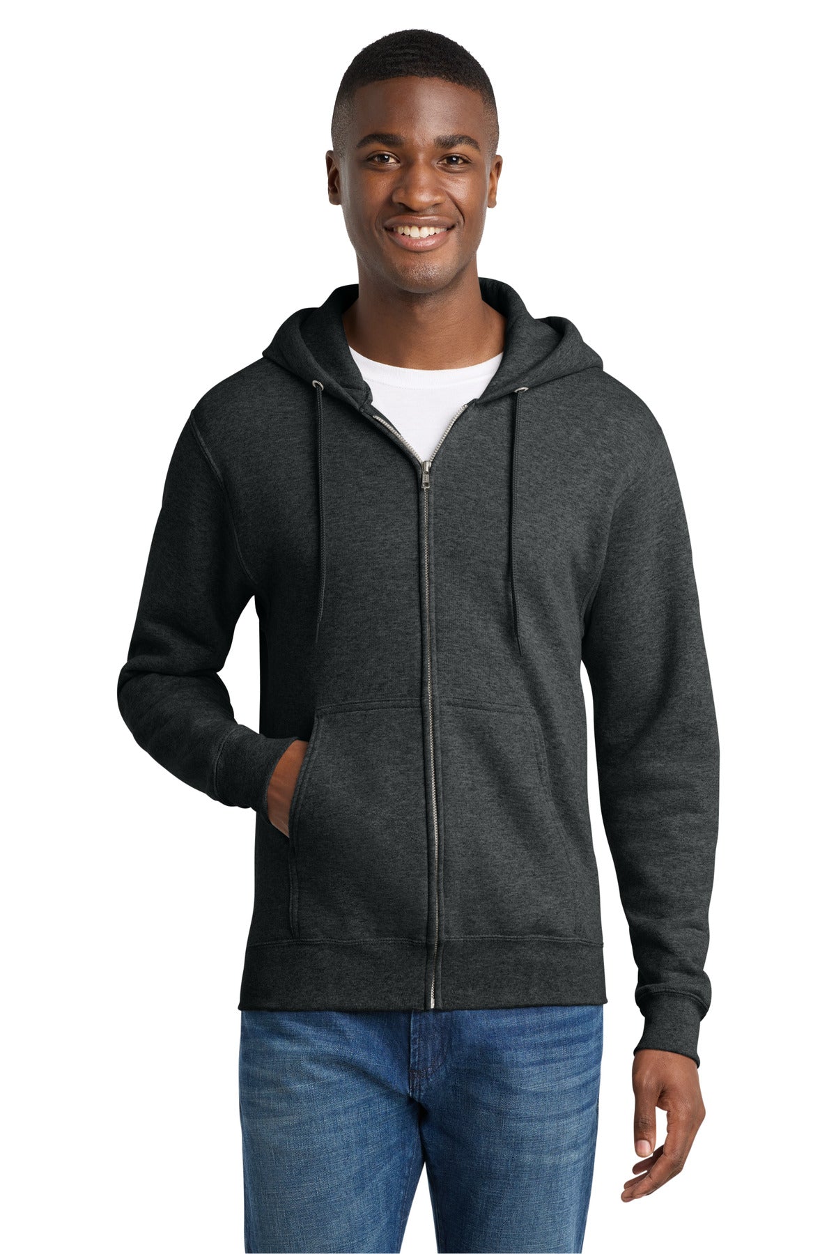 Port & Co ™ Core Fleece Full-Zip Hooded Sweatshirt. PC78ZH - Port & Co PC78ZH