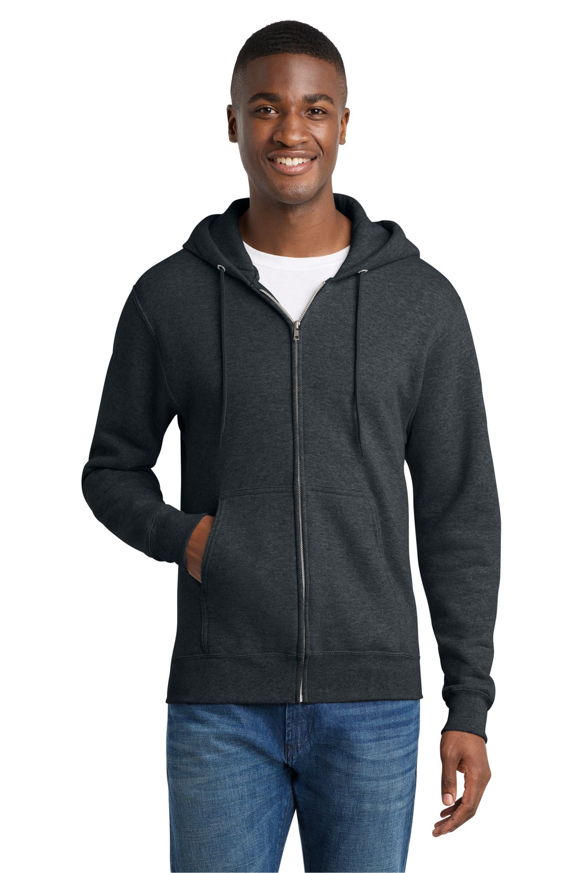 Port & Co ™ Core Fleece Full-Zip Hooded Sweatshirt. PC78ZH - Port & Co PC78ZH