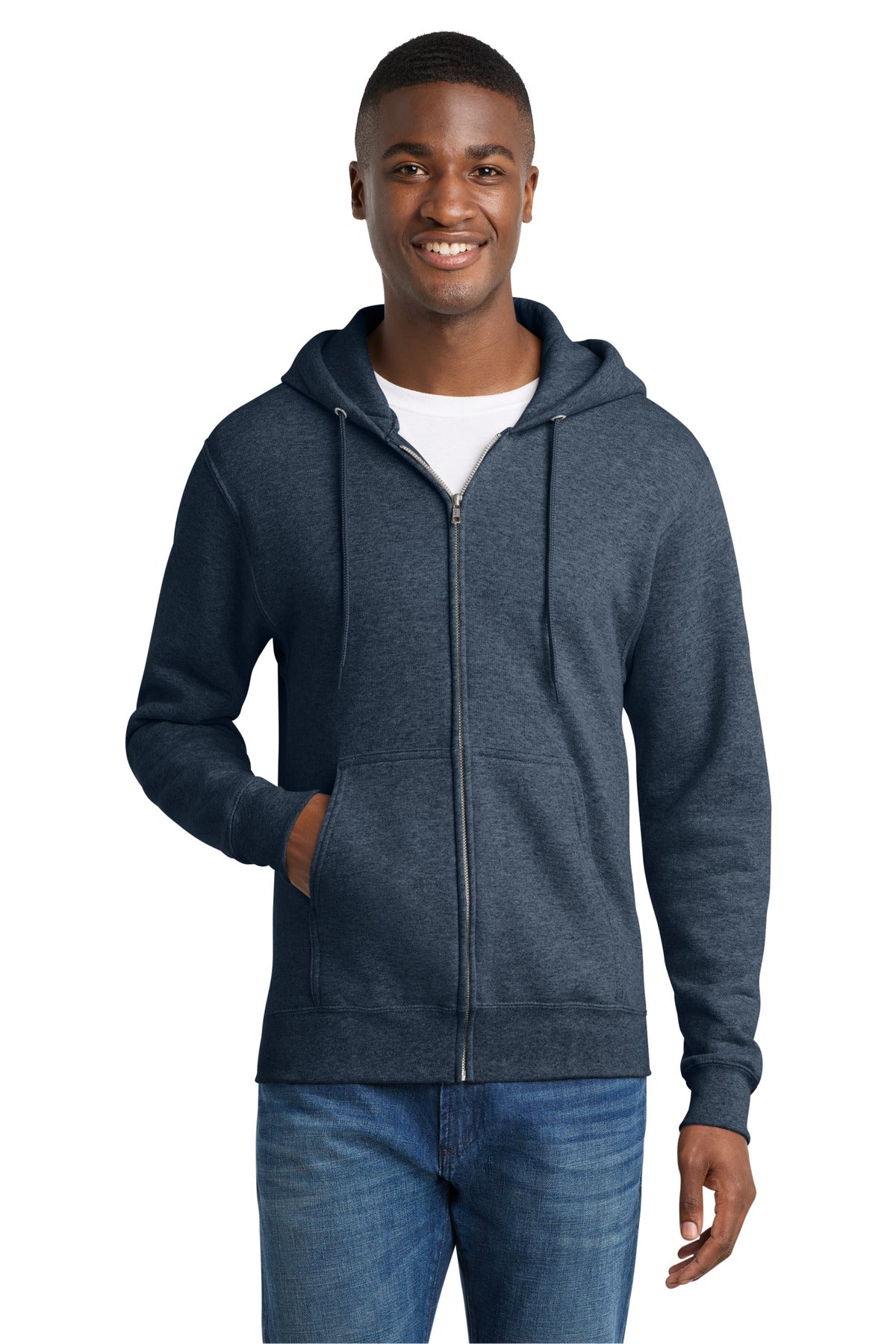 Port & Co ™ Core Fleece Full-Zip Hooded Sweatshirt. PC78ZH - Port & Co PC78ZH