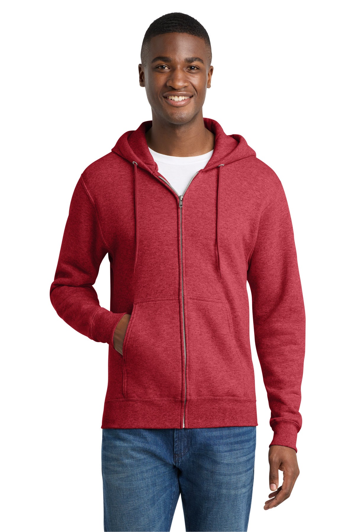 Port & Company PC78ZH Core Fleece Full-Zip Hooded Sweatshirt | Port & Co PC78ZH