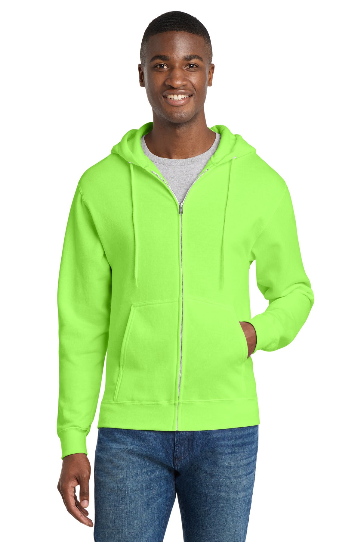 Port & Company PC78ZH Core Fleece Full-Zip Hooded Sweatshirt | Port & Co PC78ZH