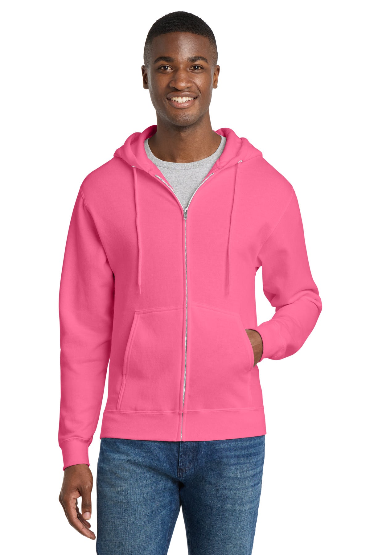 Port & Co ™ Core Fleece Full-Zip Hooded Sweatshirt. PC78ZH - Port & Co PC78ZH