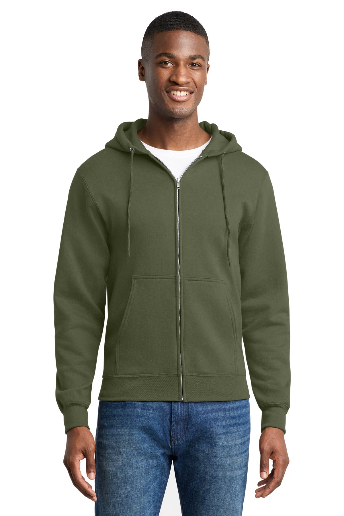 Port & Company PC78ZH Core Fleece Full-Zip Hooded Sweatshirt | Port & Co PC78ZH