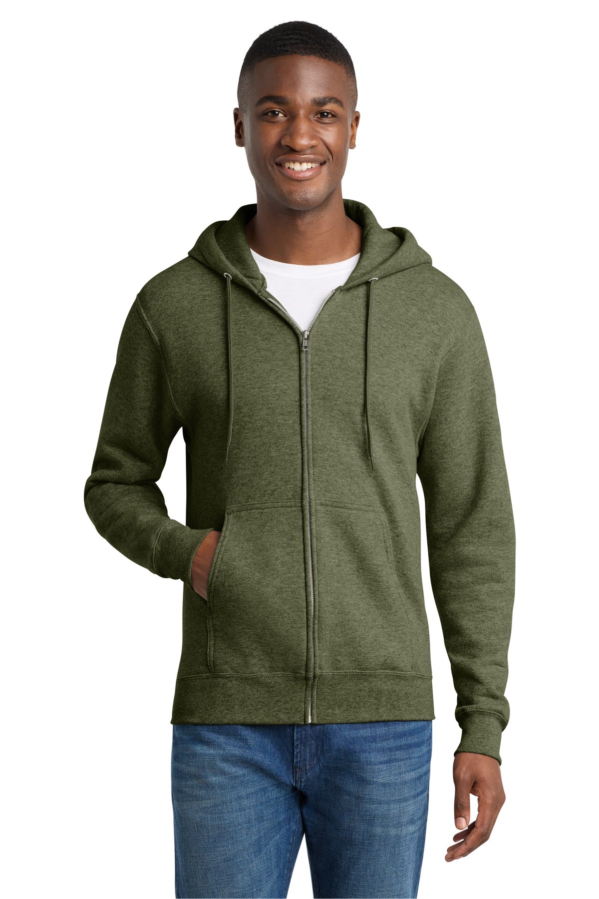 Port & Co ™ Core Fleece Full-Zip Hooded Sweatshirt. PC78ZH - Port & Co PC78ZH