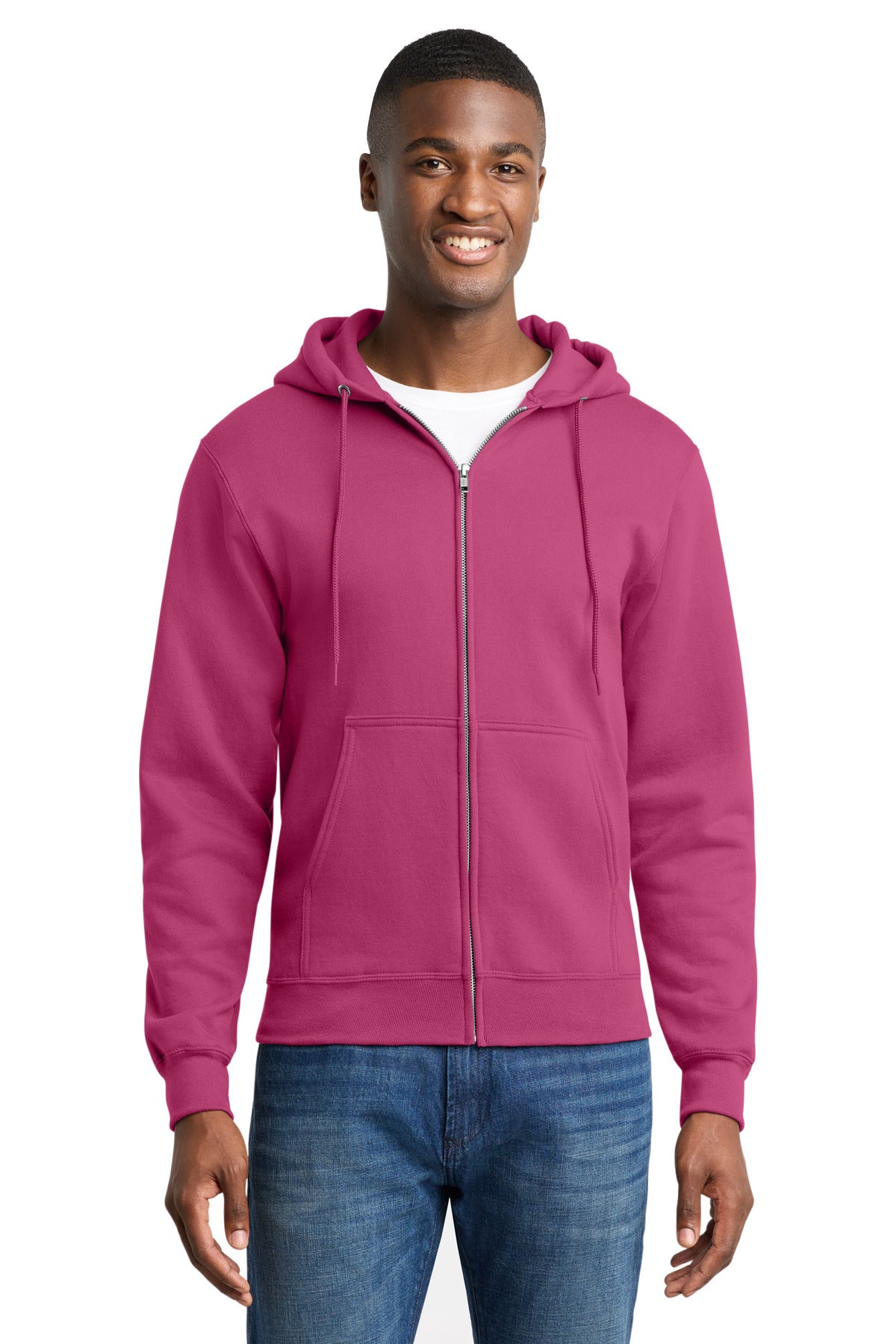 Port & Company PC78ZH Core Fleece Full-Zip Hooded Sweatshirt | Port & Co PC78ZH