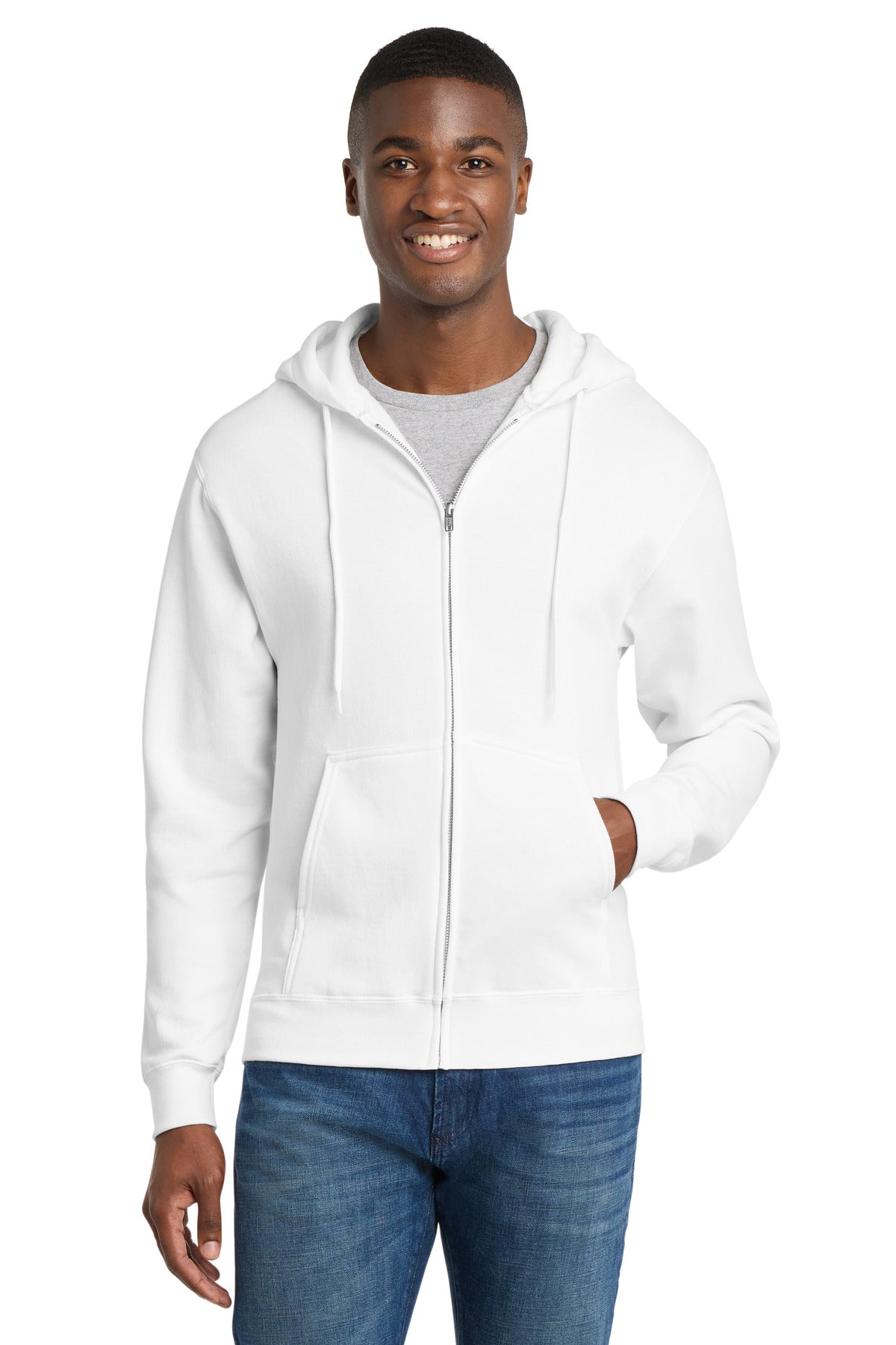 Port & Co ™ Core Fleece Full-Zip Hooded Sweatshirt. PC78ZH - Port & Co PC78ZH