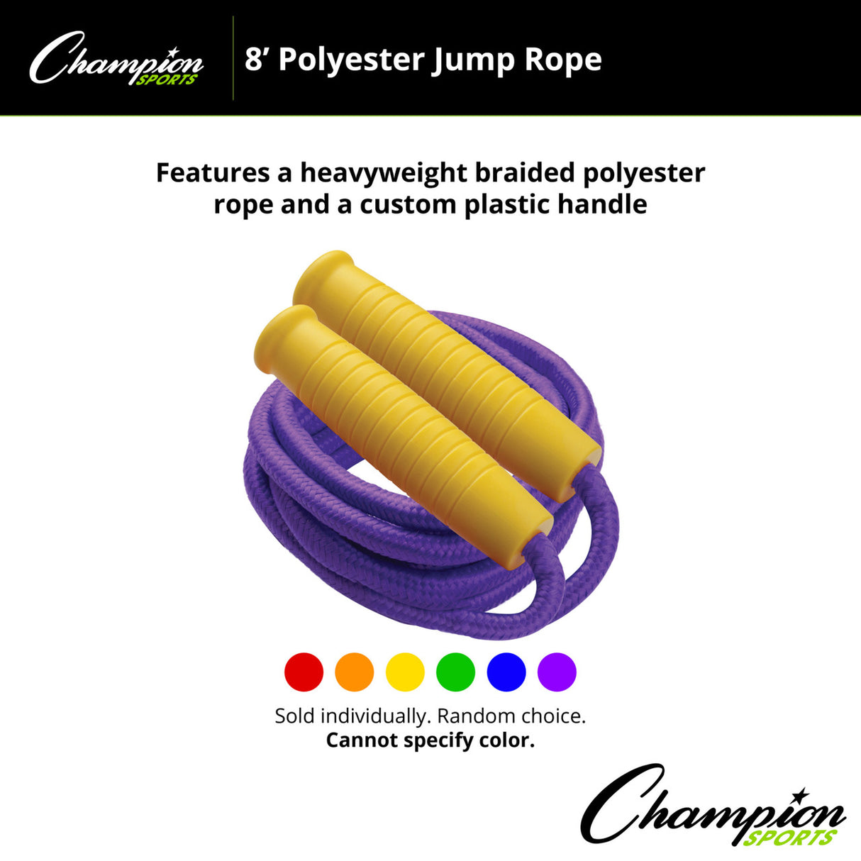 Champion Sports 8 FT POLYESTER JUMP ROPE