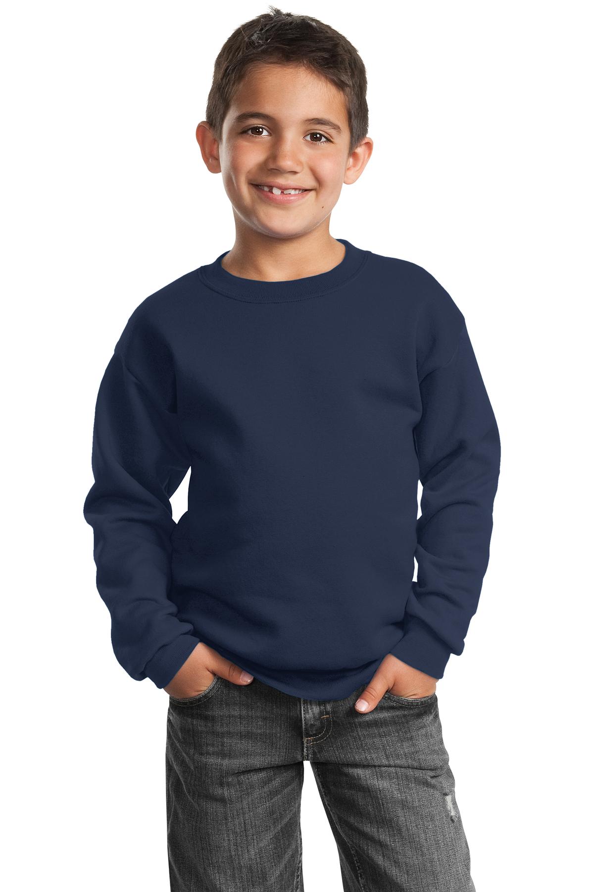Port & Co ™ Youth Core Fleece Crewneck Sweatshirt. PC90Y - Port & Company PC90Y