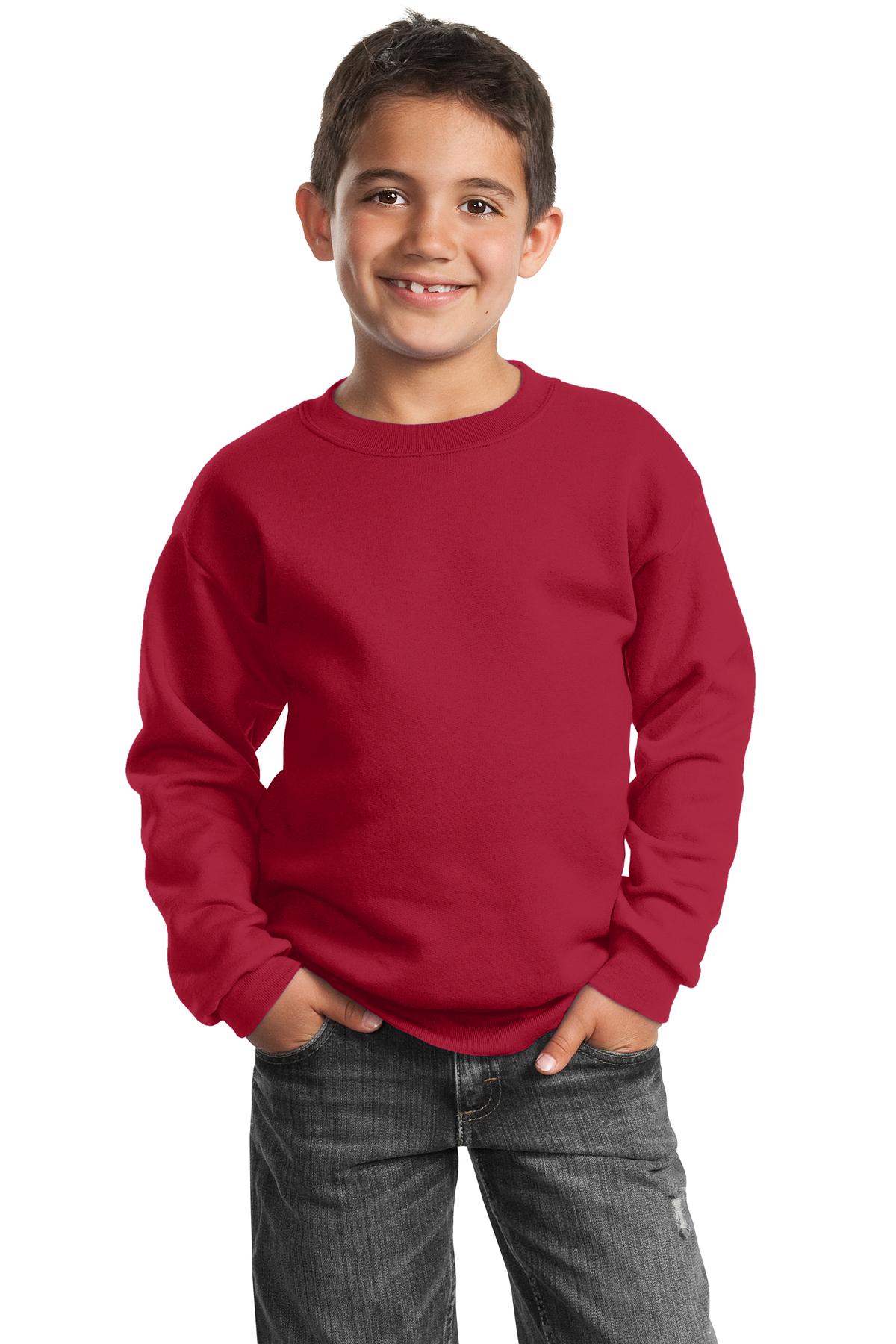 Port & Co ™ Youth Core Fleece Crewneck Sweatshirt. PC90Y - Port & Company PC90Y