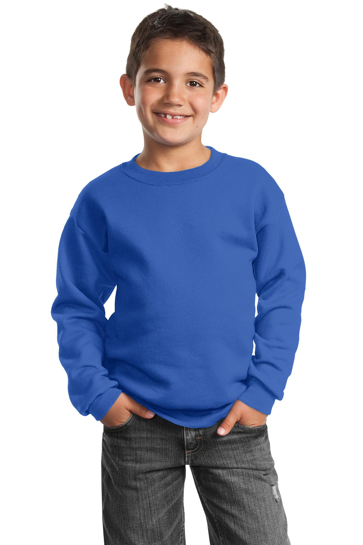 Port & Co ™ Youth Core Fleece Crewneck Sweatshirt. PC90Y - Port & Company PC90Y