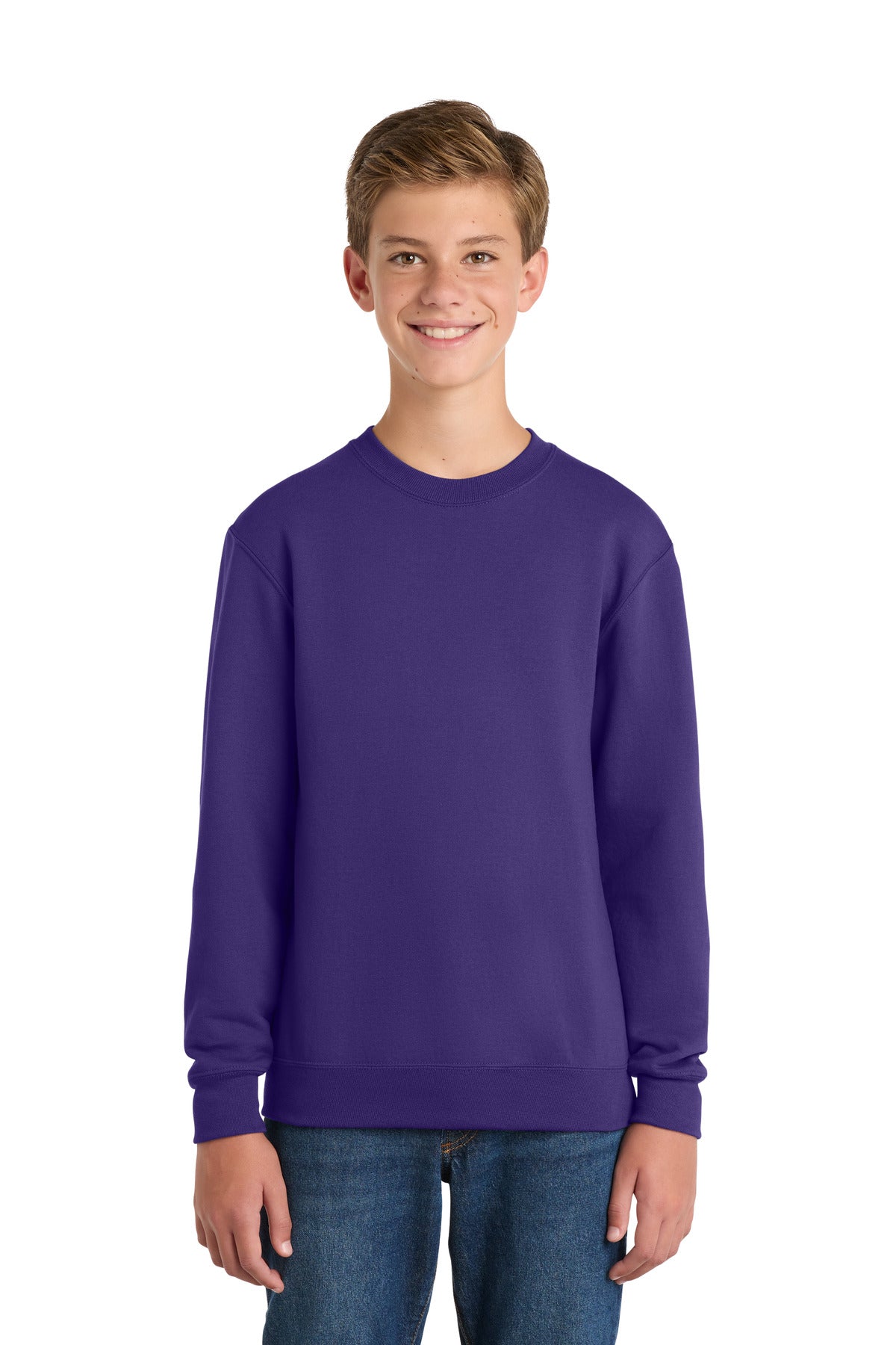 Port & Co PC90Y Youth Core Fleece Crewneck Sweatshirt | Wholesale Youth Crewnecks