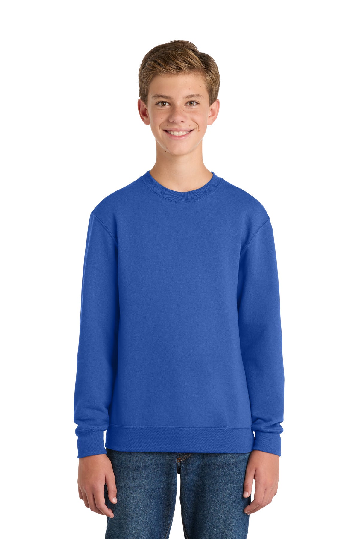 Port & Co PC90Y Youth Core Fleece Crewneck Sweatshirt | Wholesale Youth Crewnecks