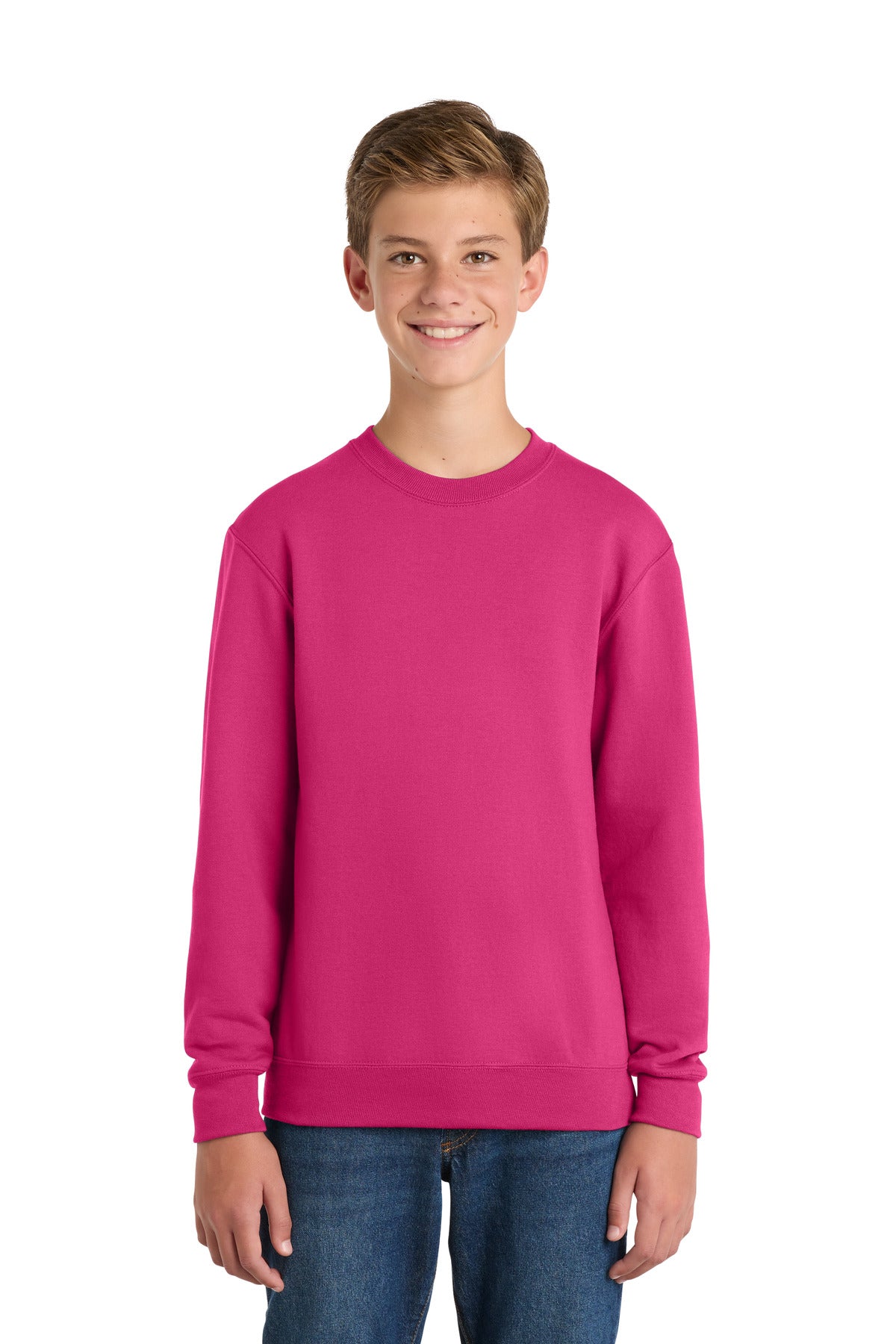 Port & Co ™ Youth Core Fleece Crewneck Sweatshirt. PC90Y - Port & Co PC90Y