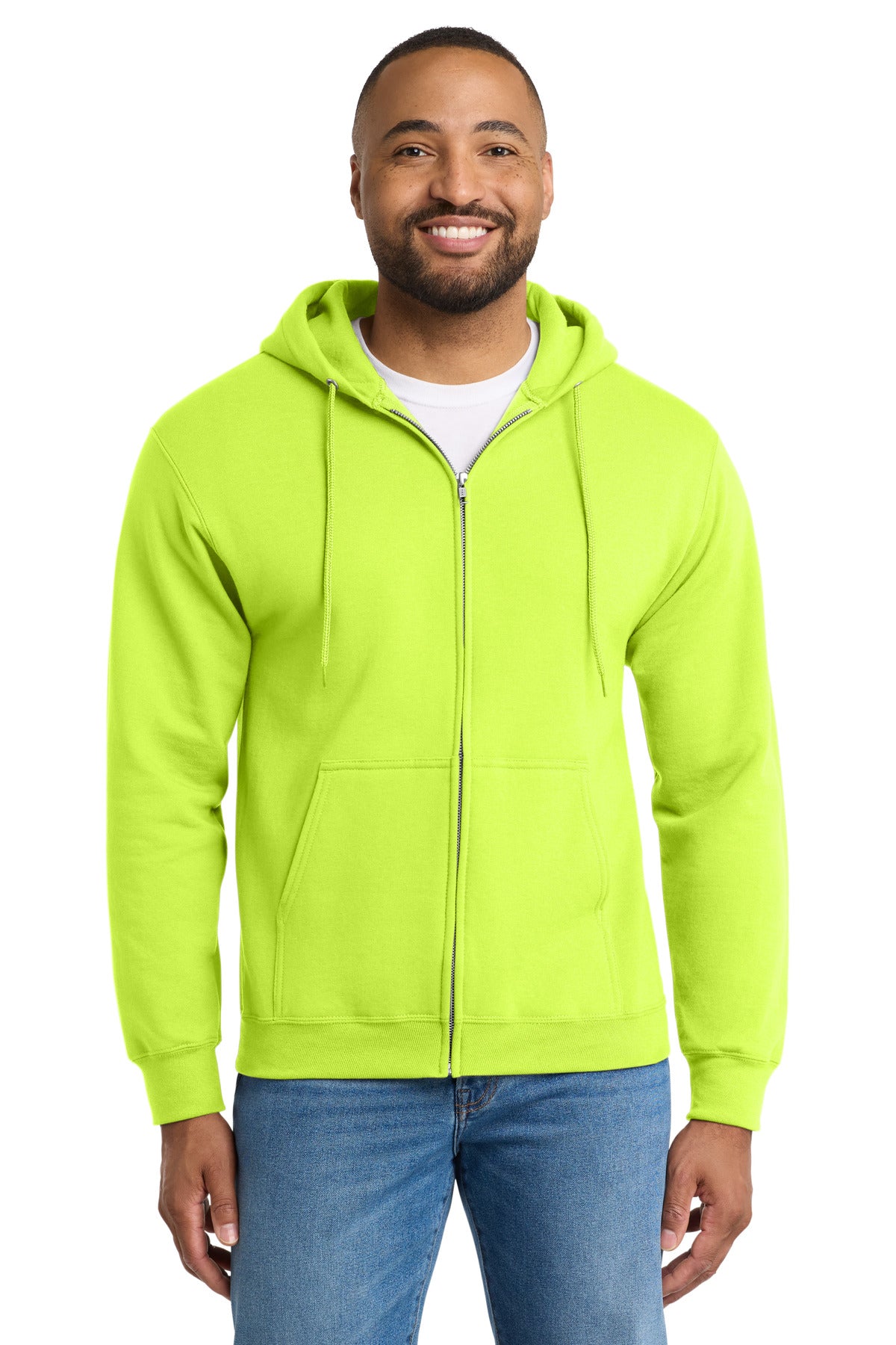 Port & Co ™ Tall Essential Fleece Full-Zip Hooded Sweatshirt. PC90ZHT - Port & Company PC90ZHT