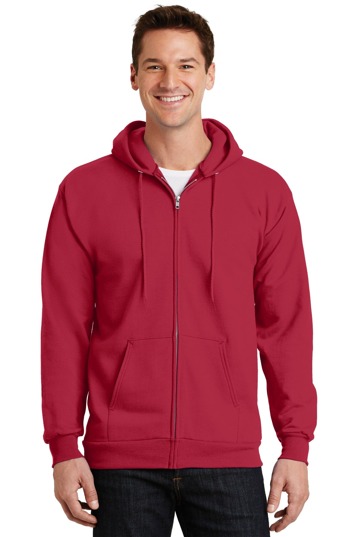 Port & Co ™ Essential Fleece Full-Zip Hooded Sweatshirt. PC90ZH - Port & Company PC90ZH