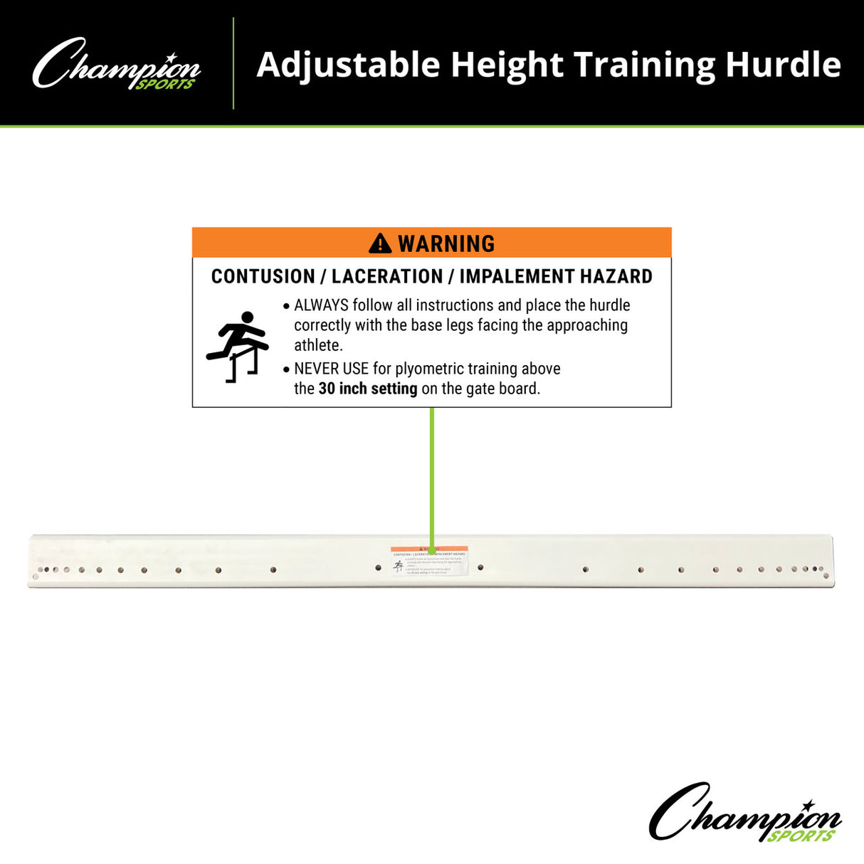 Champion Sports ADJUSTABLE TRAINING HURDLE